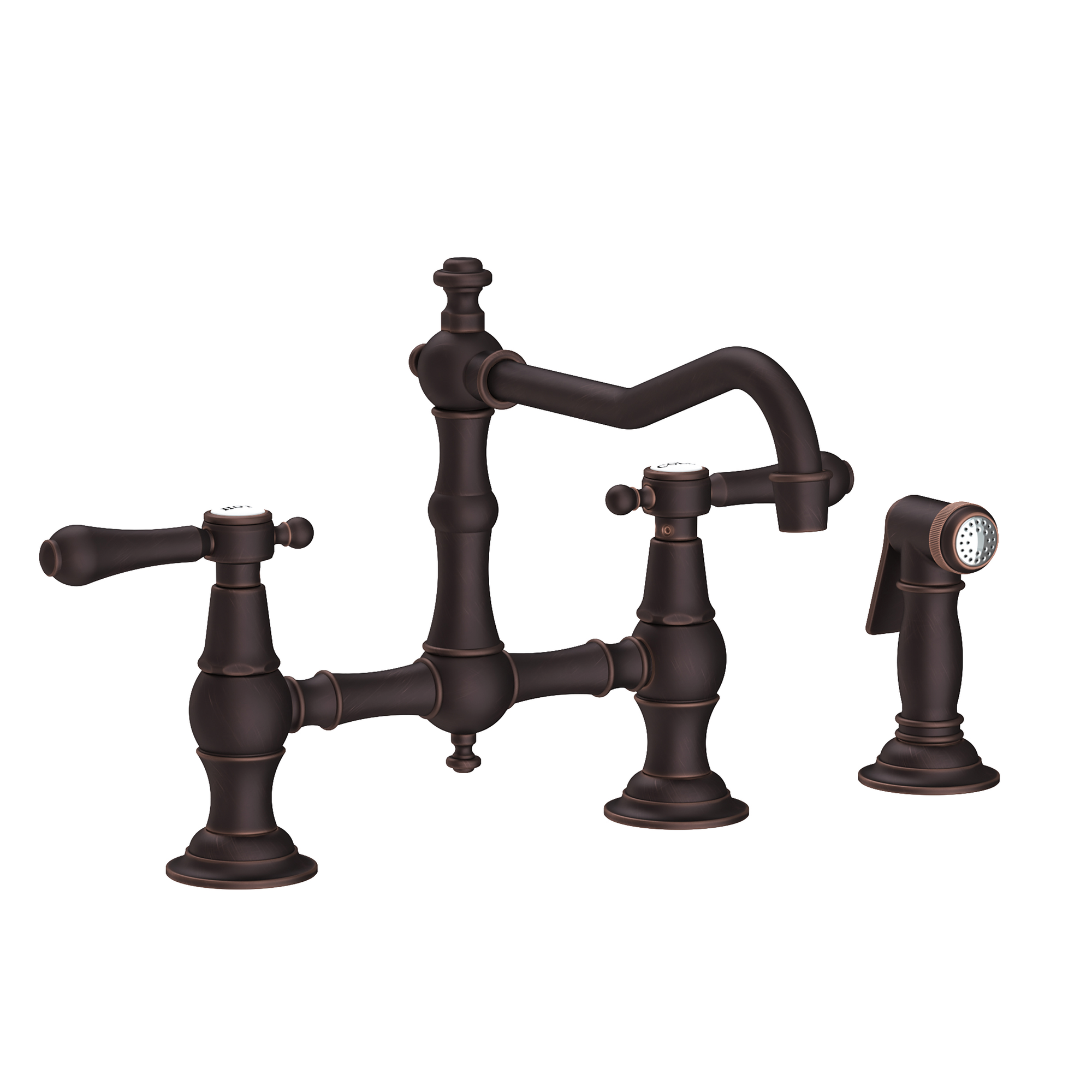 Newport Brass Chesterfield® Kitchen Bridge Faucet with Side Spray