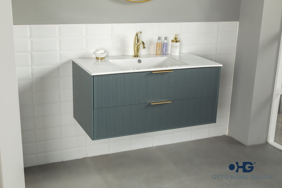 Sorrento 36" Forest Green Bathroom Cabinet