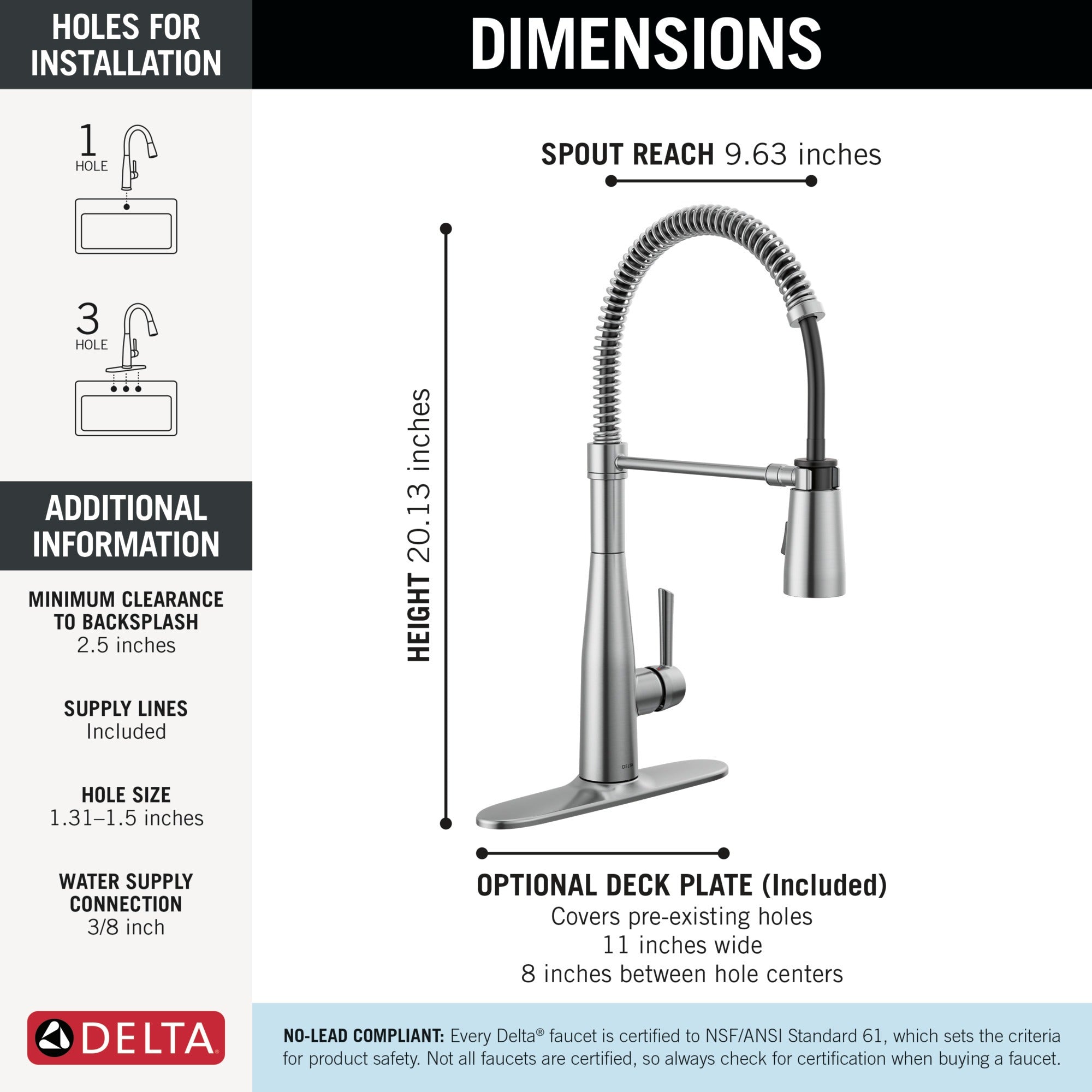 Delta Essa® Single-Handle Pull-Down Spring Kitchen Faucet