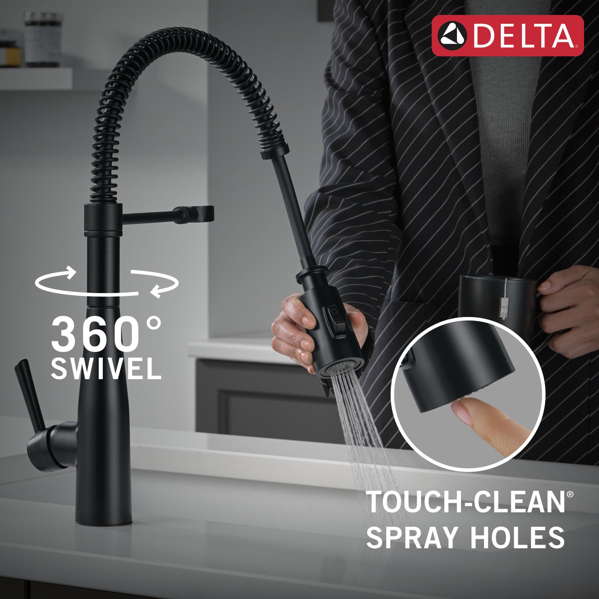 Delta Essa® Single-Handle Pull-Down Spring Kitchen Faucet