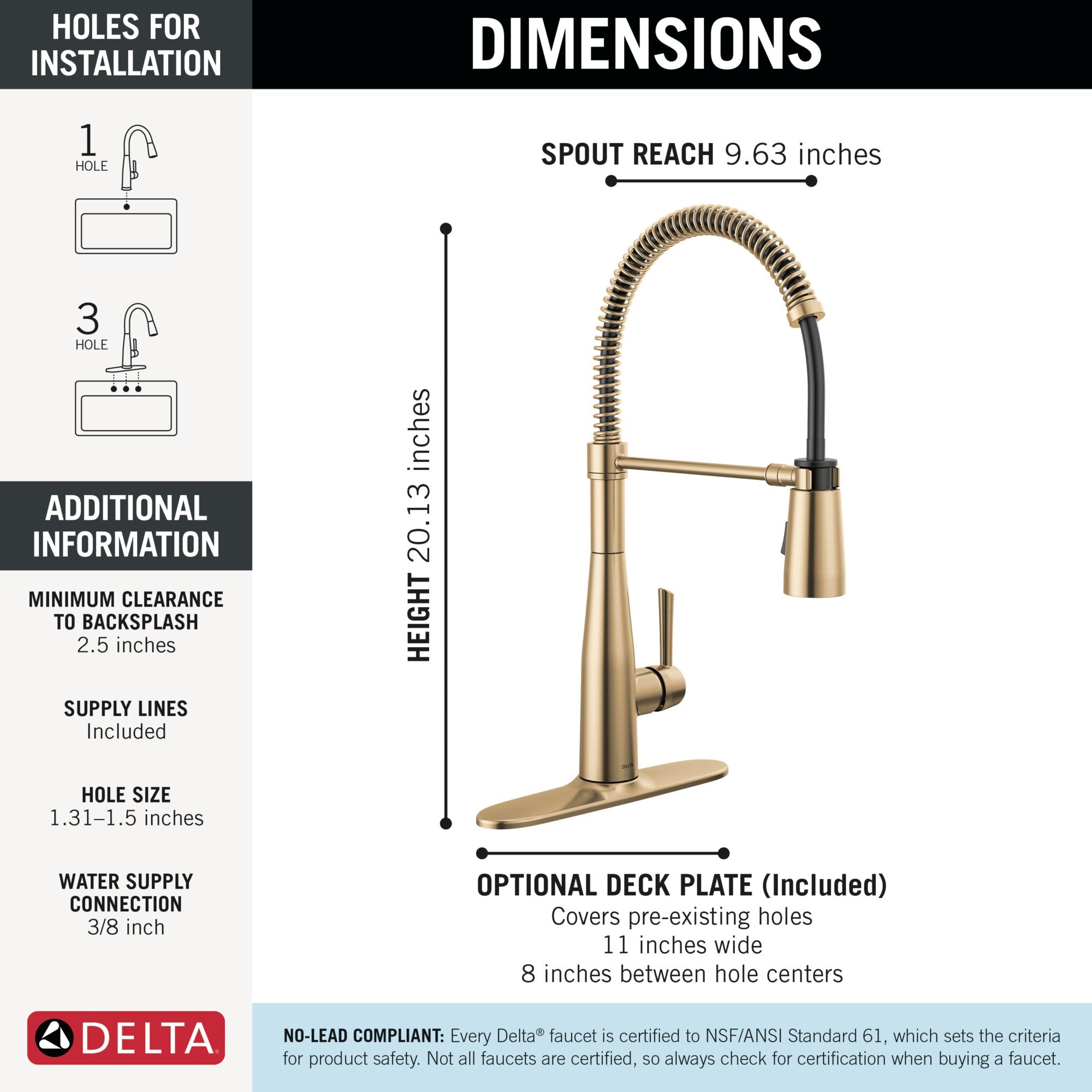 Delta Essa® Single-Handle Pull-Down Spring Kitchen Faucet