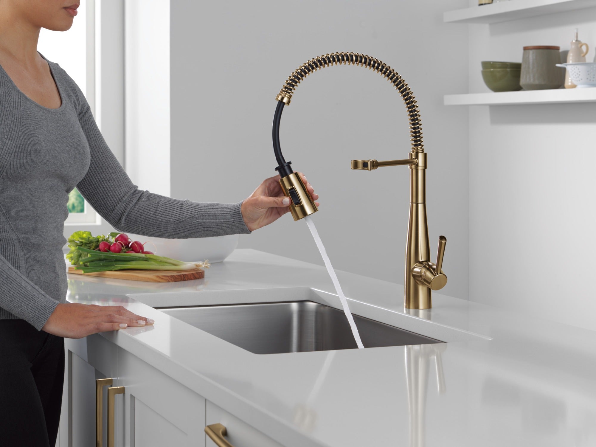 Delta Essa® Single-Handle Pull-Down Spring Kitchen Faucet