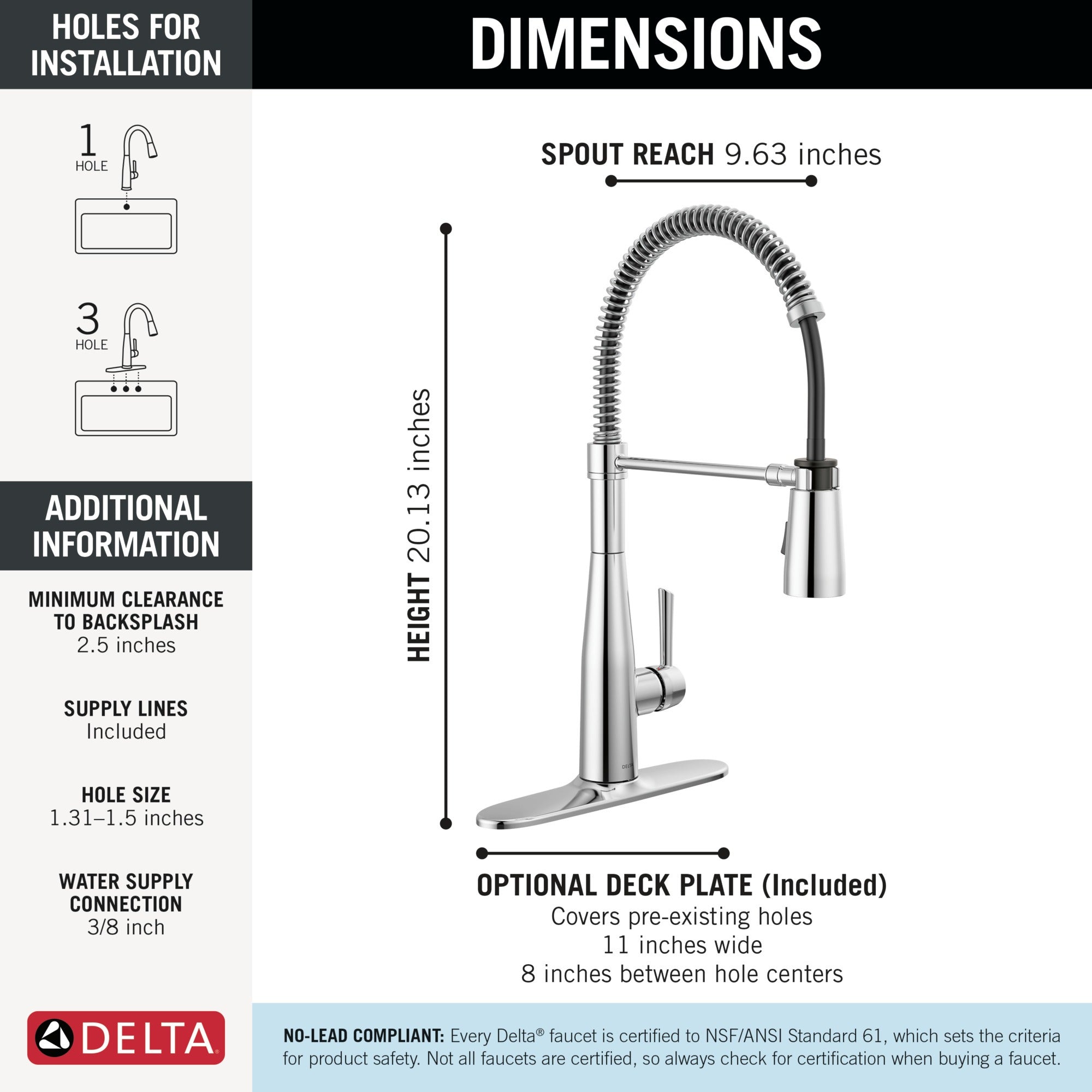 Delta Essa® Single-Handle Pull-Down Spring Kitchen Faucet