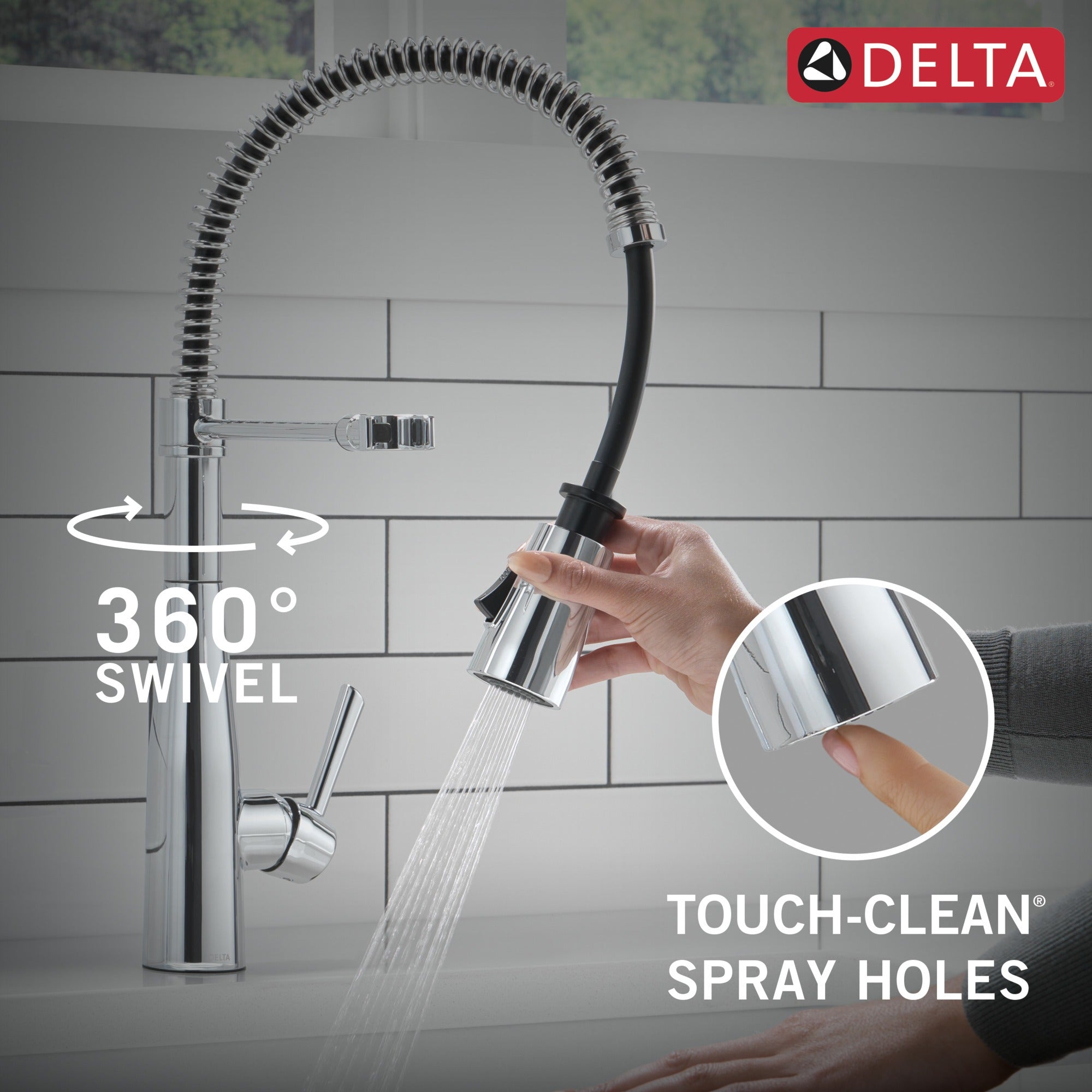 Delta Essa® Single-Handle Pull-Down Spring Kitchen Faucet