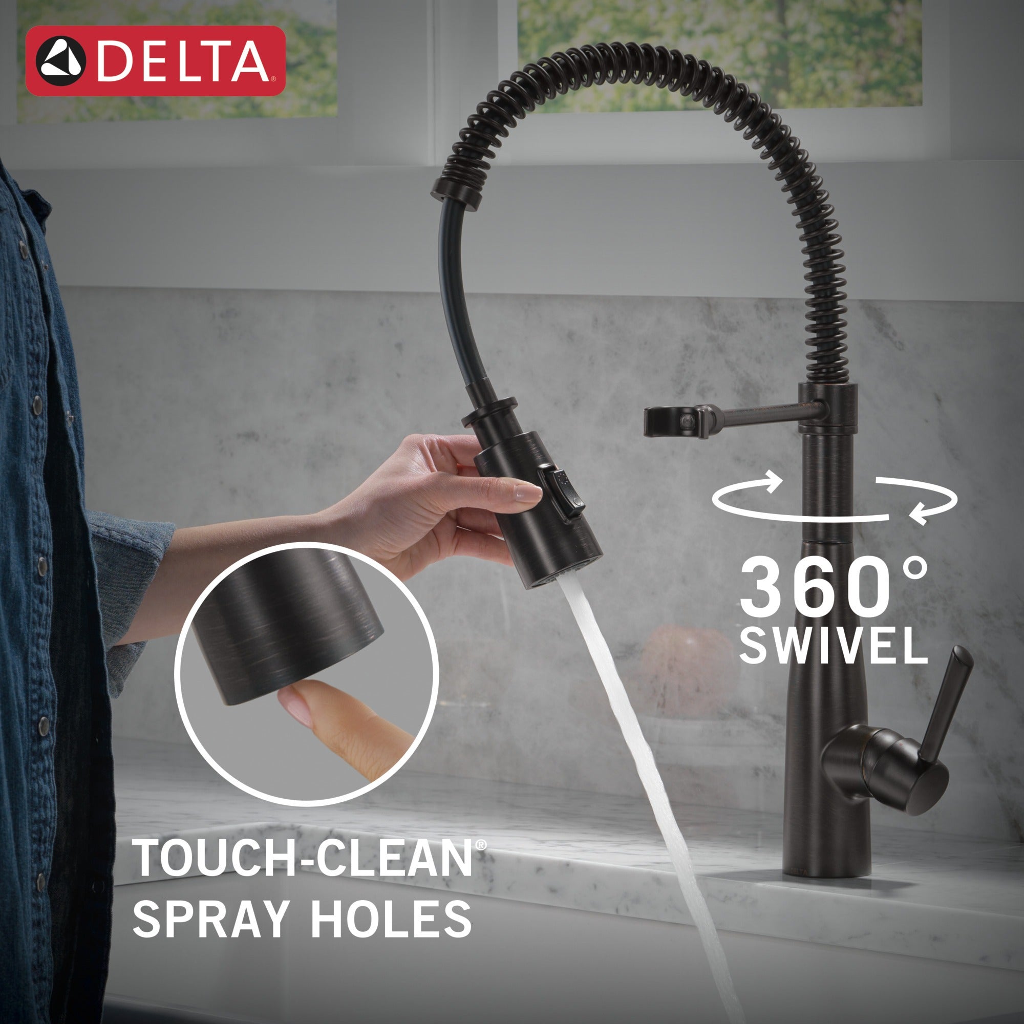 Delta Essa® Single-Handle Pull-Down Spring Kitchen Faucet
