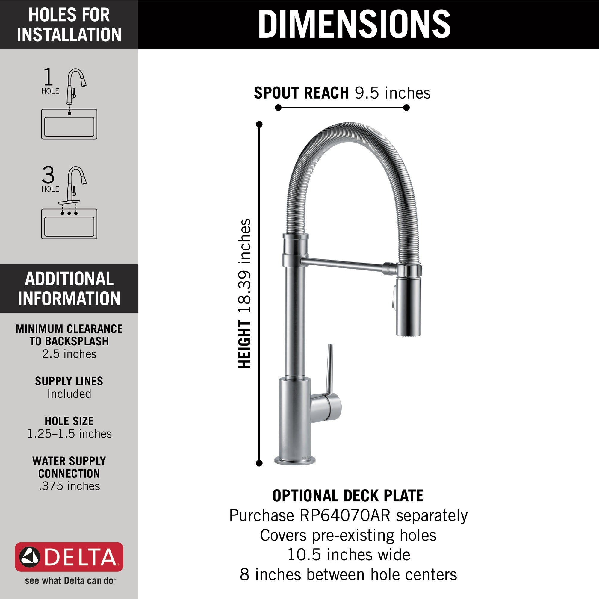 Delta Trinsic® Single-Handle Pull-Down Spring Kitchen Faucet