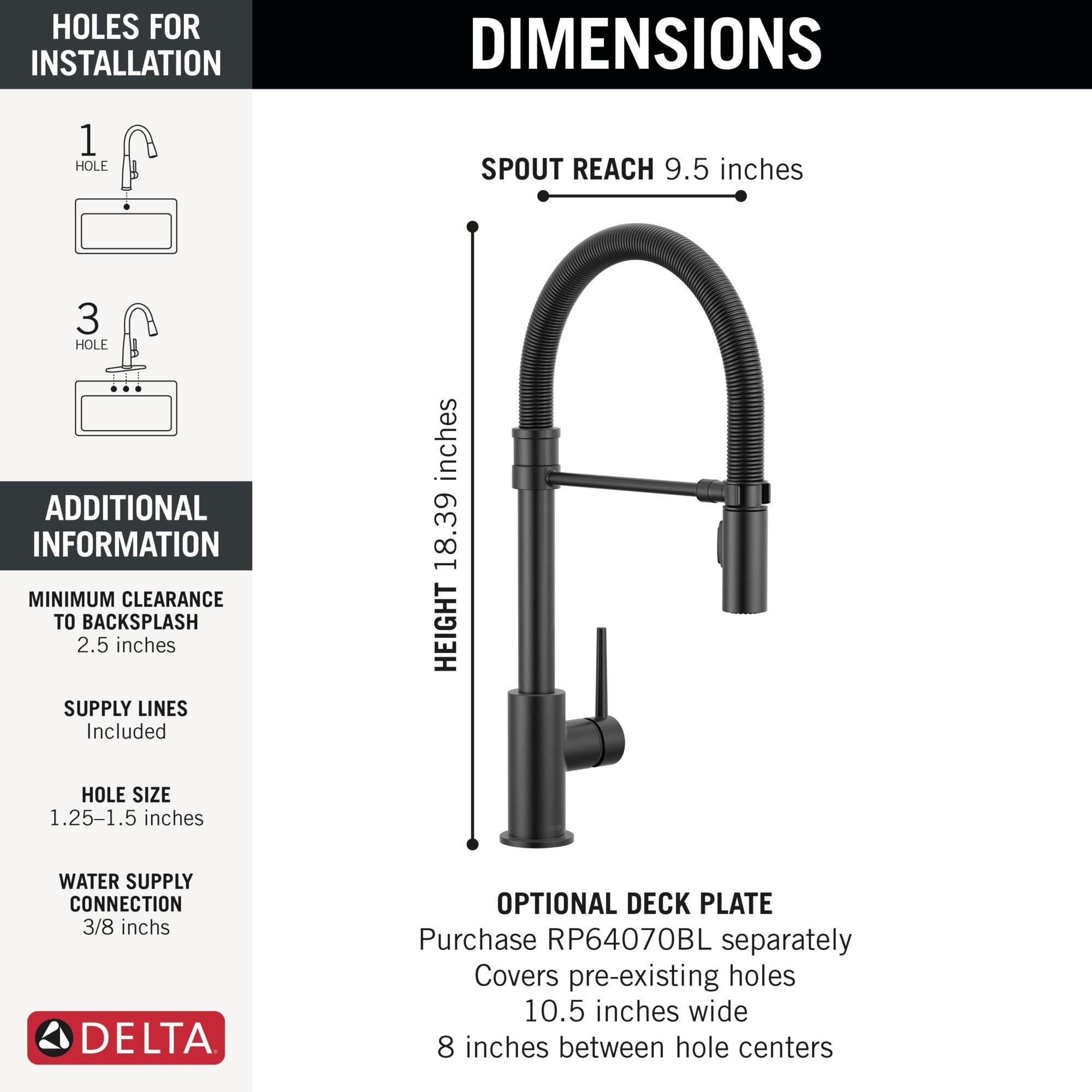 Delta Trinsic® Single-Handle Pull-Down Spring Kitchen Faucet