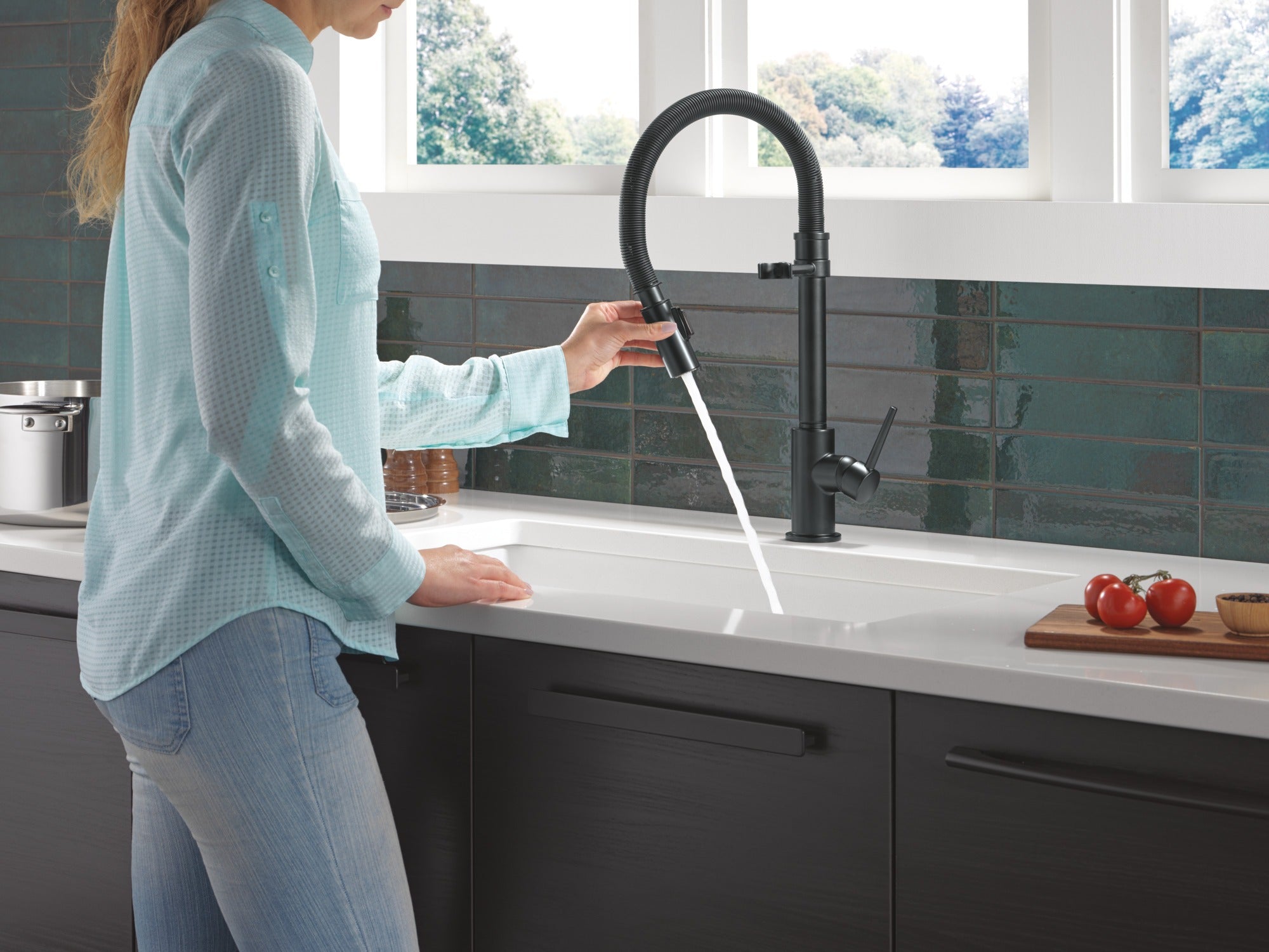 Delta Trinsic® Single-Handle Pull-Down Spring Kitchen Faucet