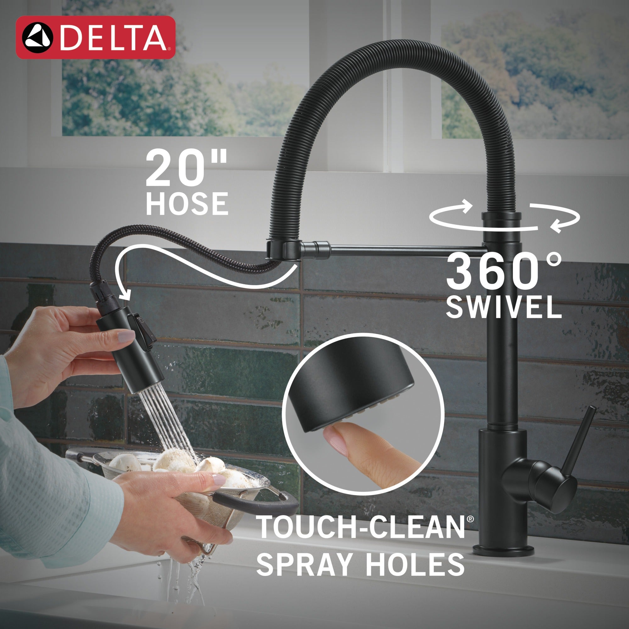 Delta Trinsic® Single-Handle Pull-Down Spring Kitchen Faucet