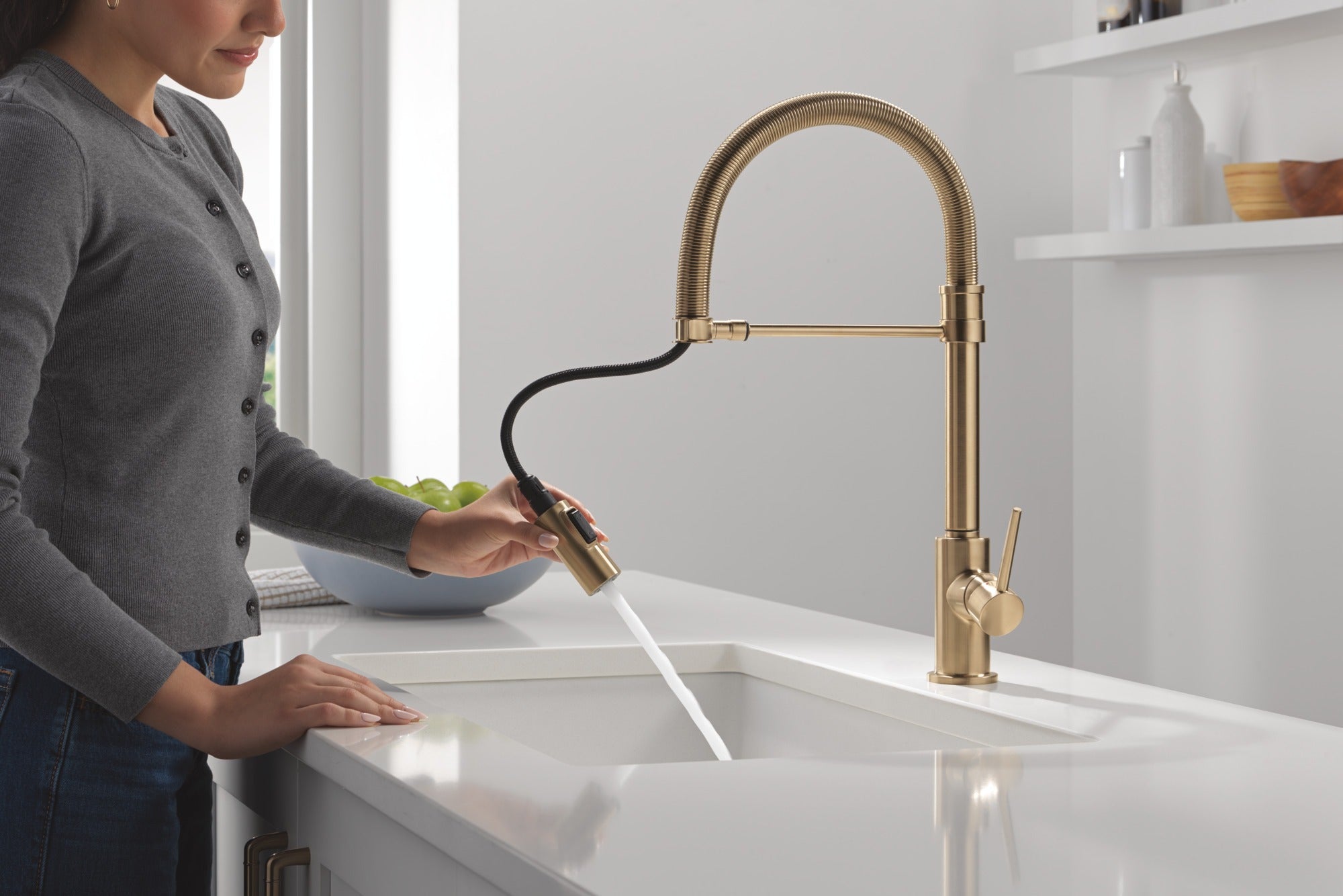 Delta Trinsic® Single-Handle Pull-Down Spring Kitchen Faucet