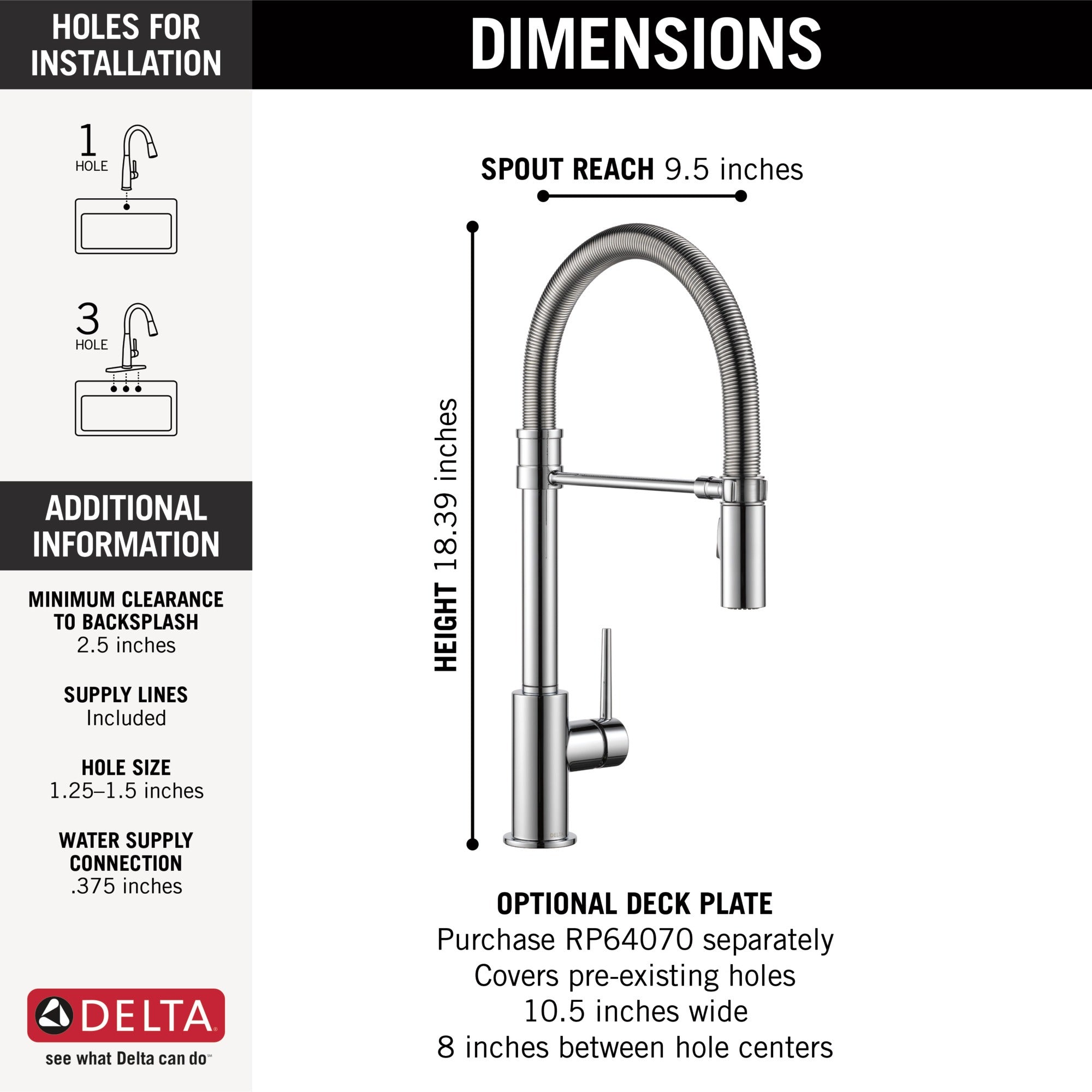 Delta Trinsic® Single-Handle Pull-Down Spring Kitchen Faucet