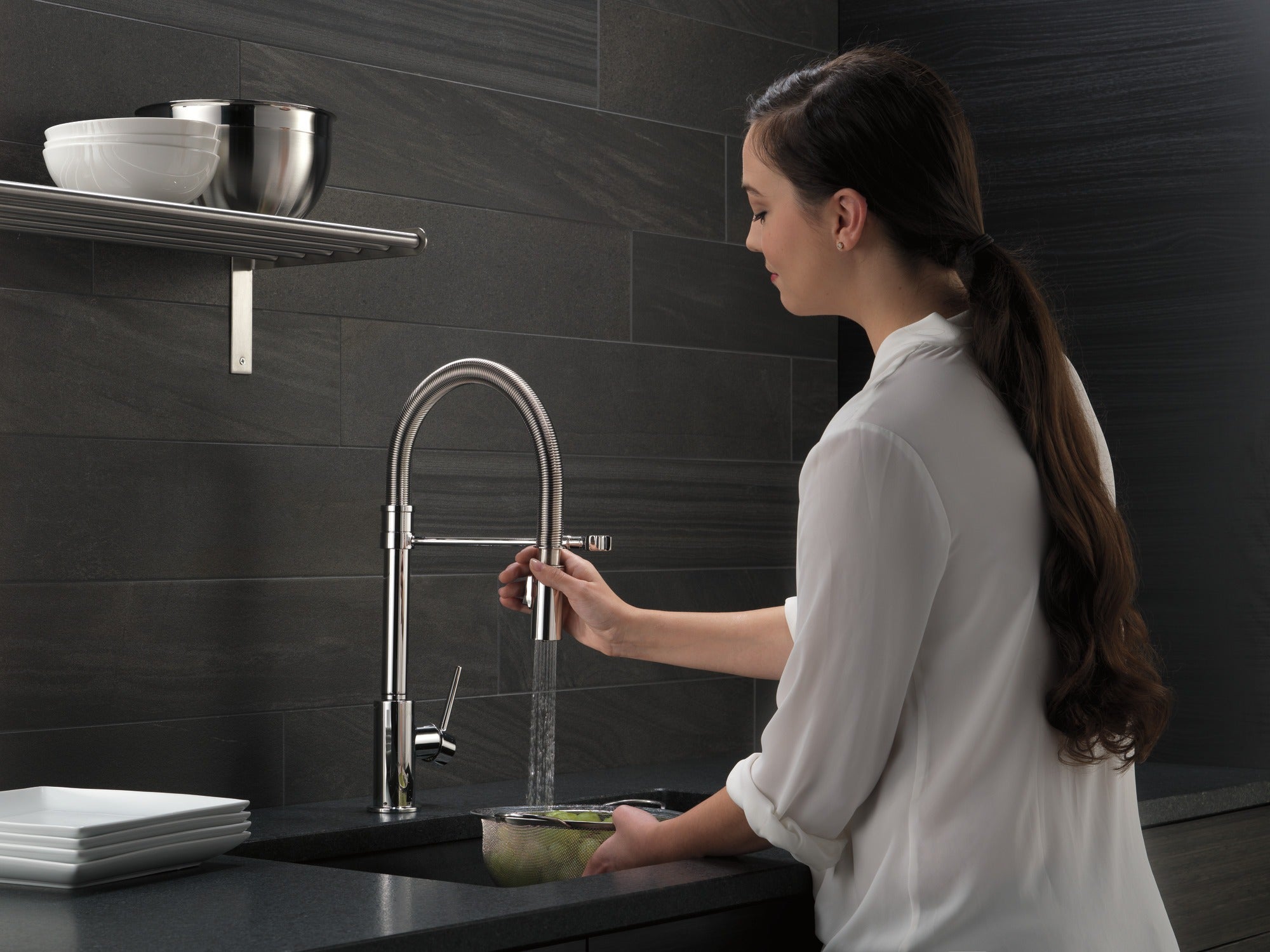 Delta Trinsic® Single-Handle Pull-Down Spring Kitchen Faucet
