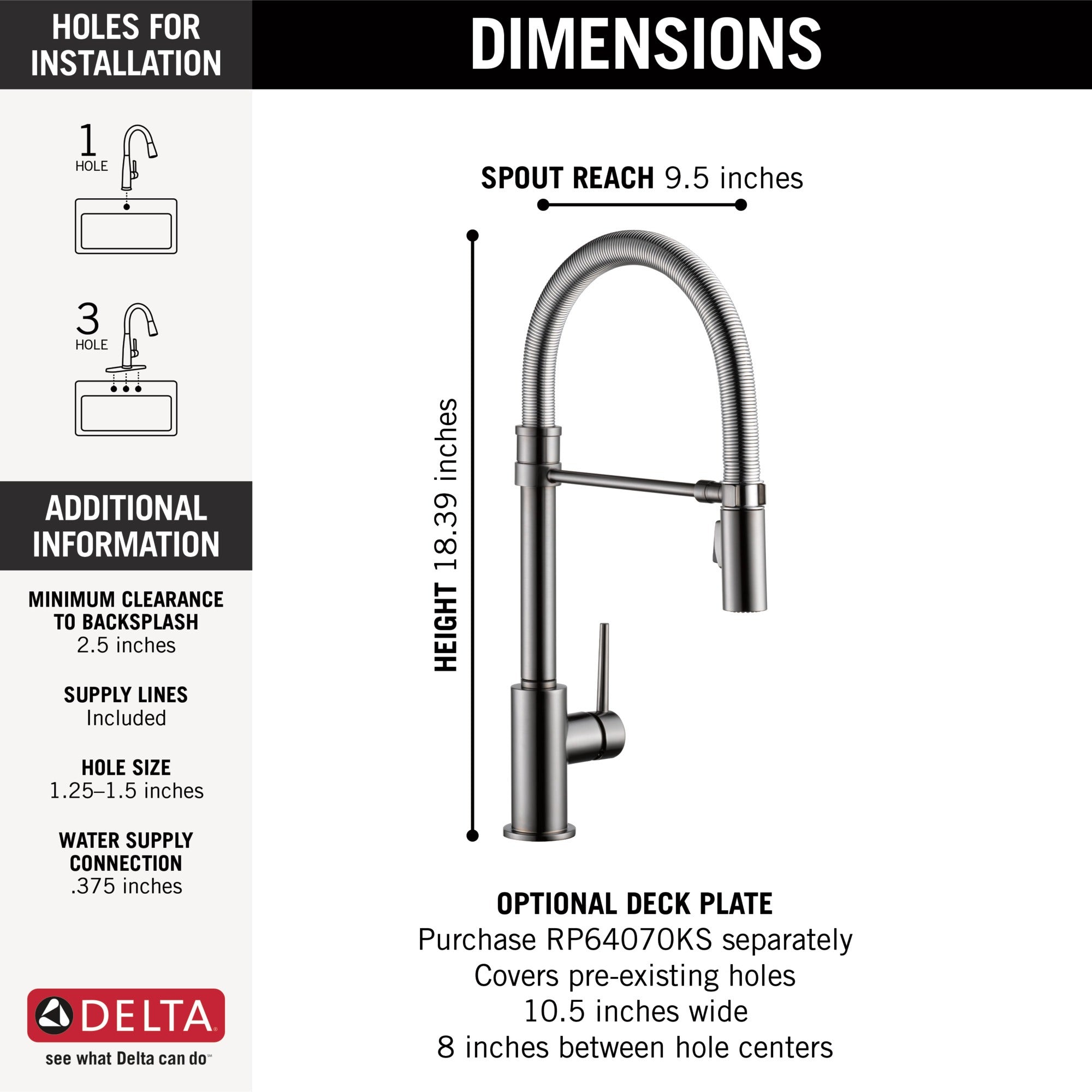 Delta Trinsic® Single-Handle Pull-Down Spring Kitchen Faucet