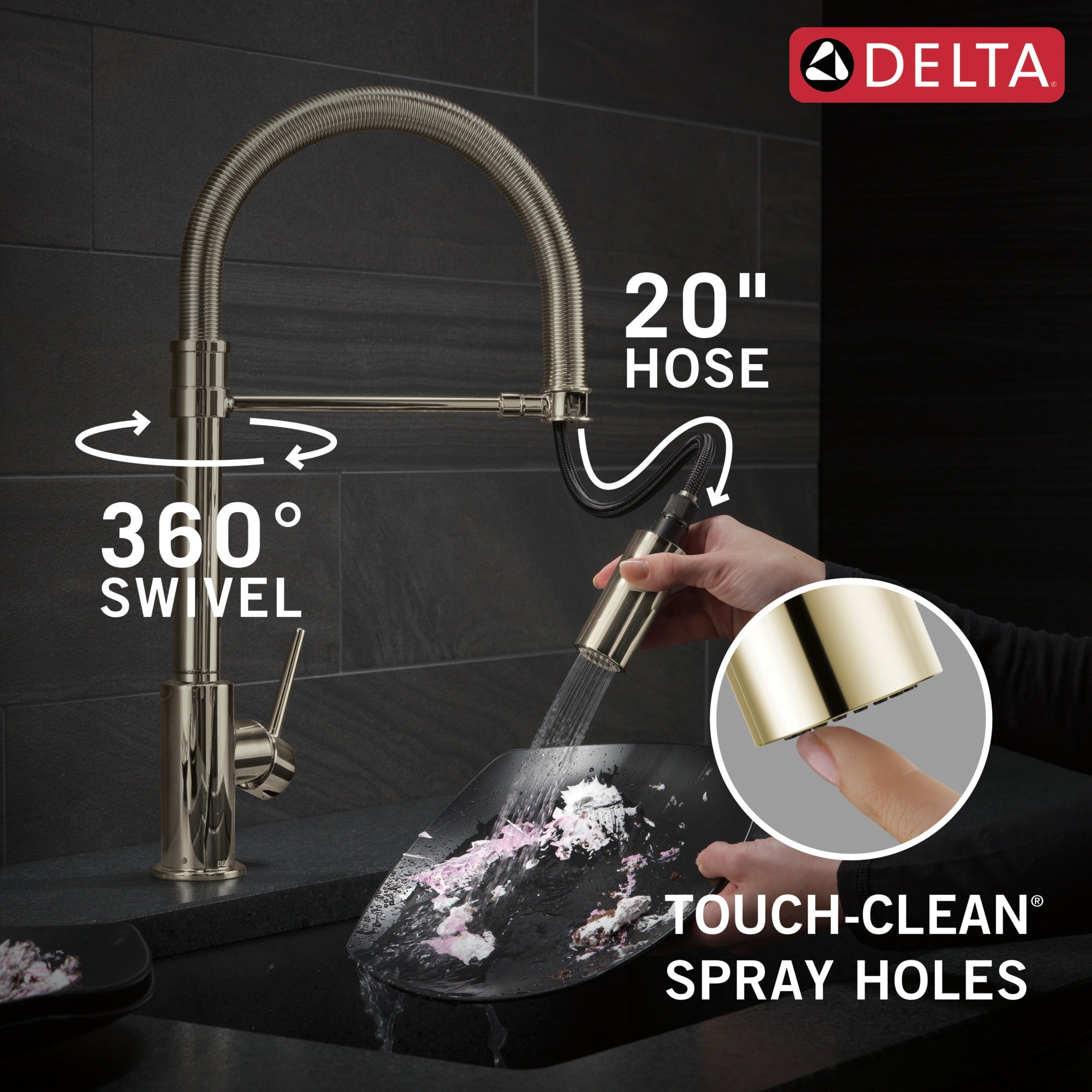 Delta Trinsic® Single-Handle Pull-Down Spring Kitchen Faucet