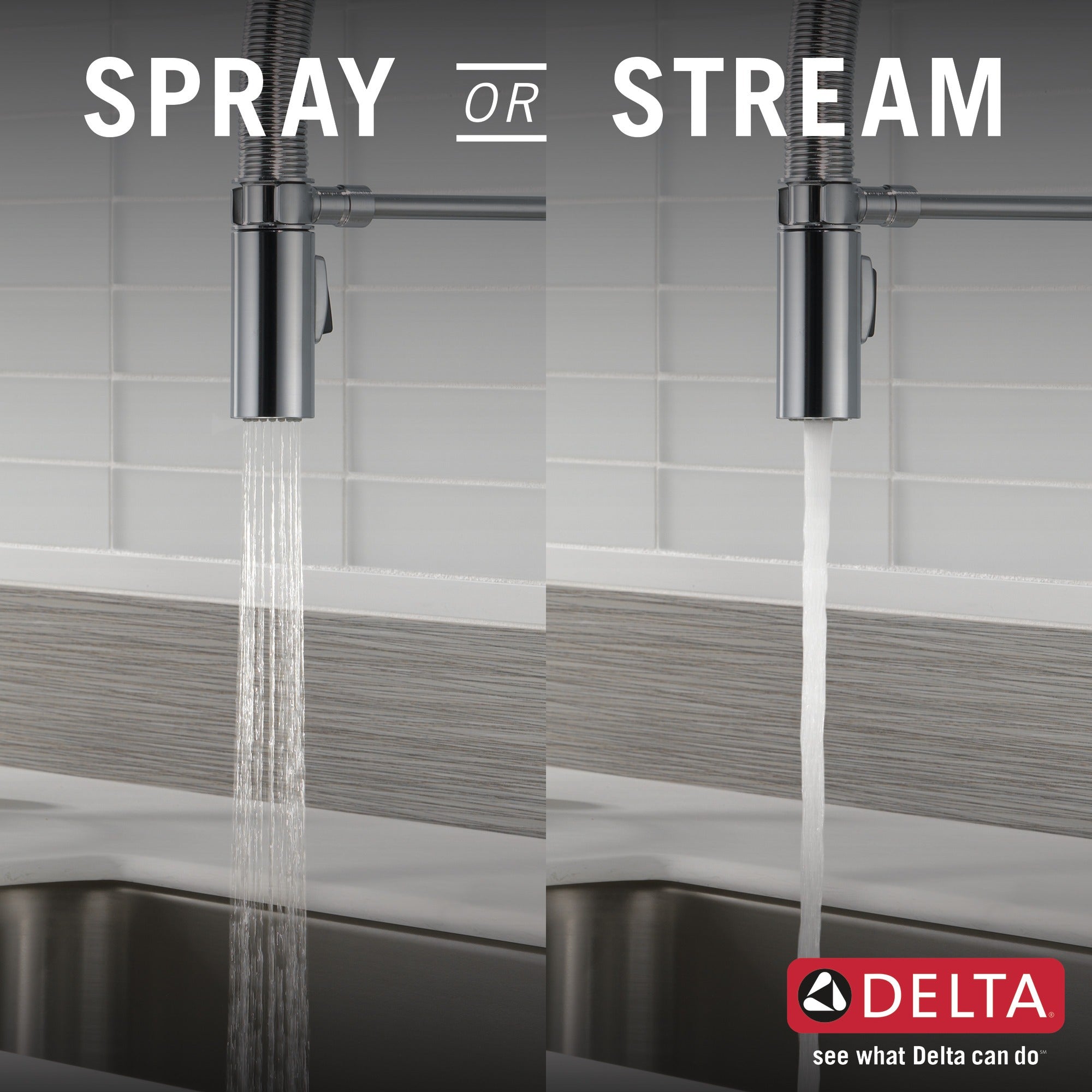 Delta Trinsic® Single-Handle Pull-Down Spring Kitchen Faucet with Touch<sub>2</sub>O® Technology