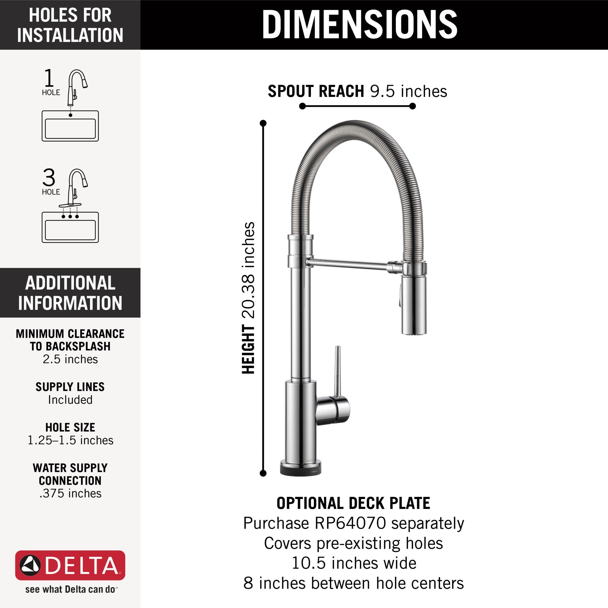 Delta Trinsic® Single-Handle Pull-Down Spring Kitchen Faucet with Touch<sub>2</sub>O® Technology