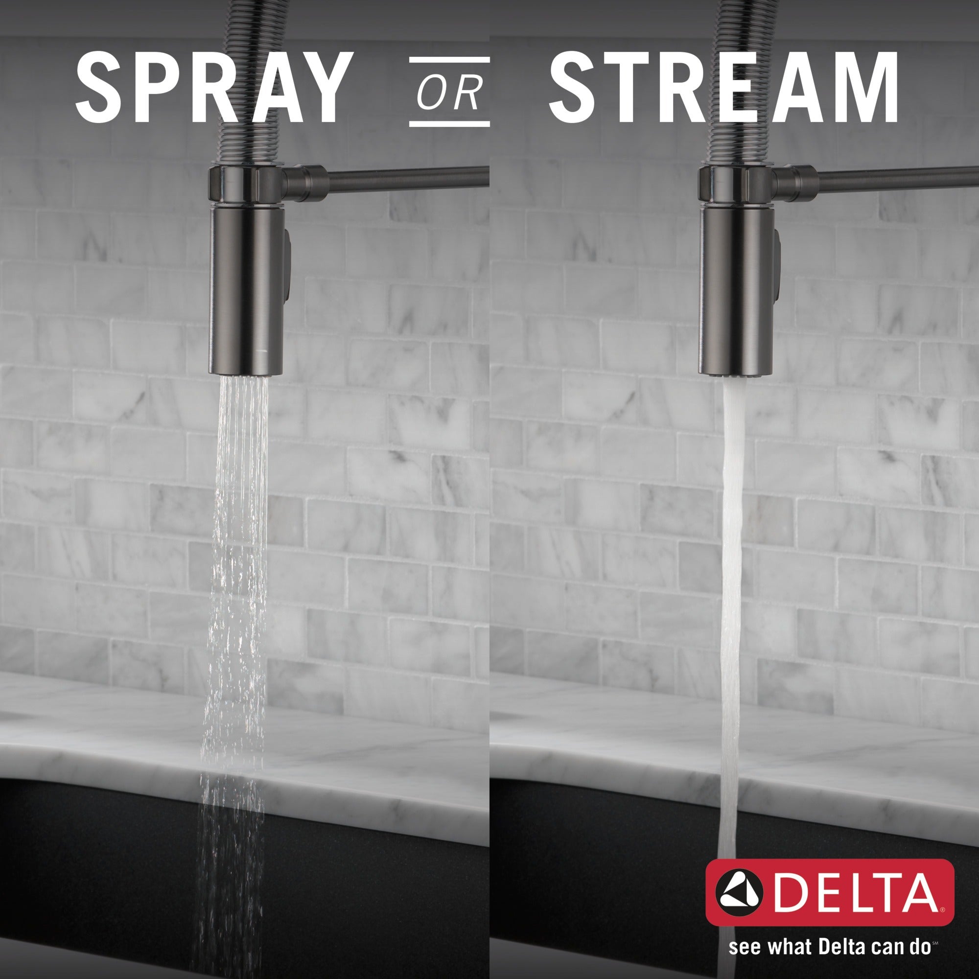 Delta Trinsic® Single-Handle Pull-Down Spring Kitchen Faucet with Touch<sub>2</sub>O® Technology