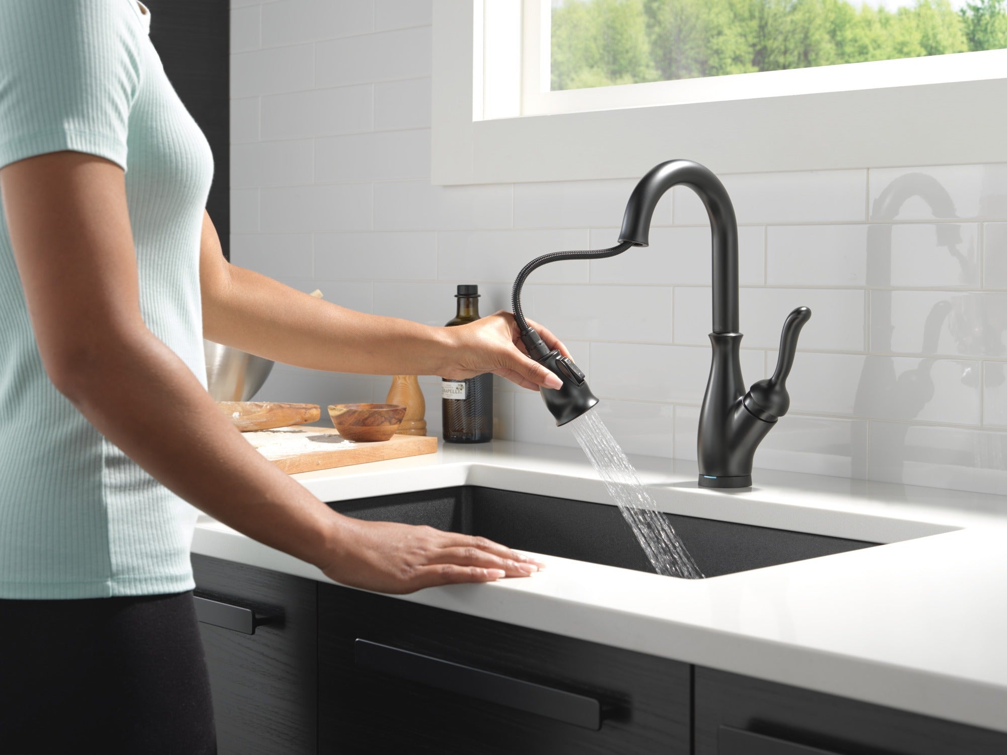 Delta Leland® Single Handle Pull-Down Bar / Prep Faucet With Touch2O® Technology