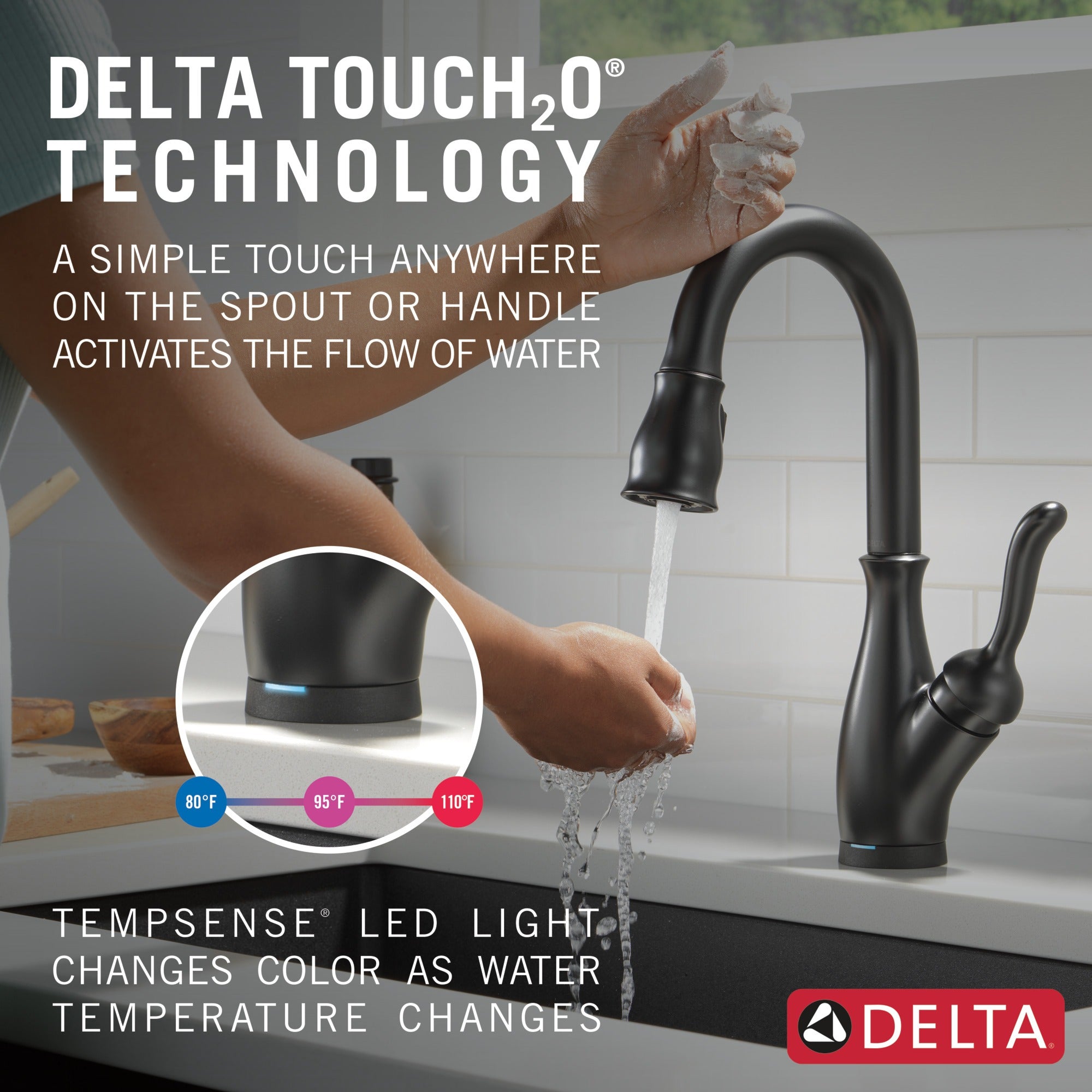 Delta Leland® Single Handle Pull-Down Bar / Prep Faucet With Touch2O® Technology