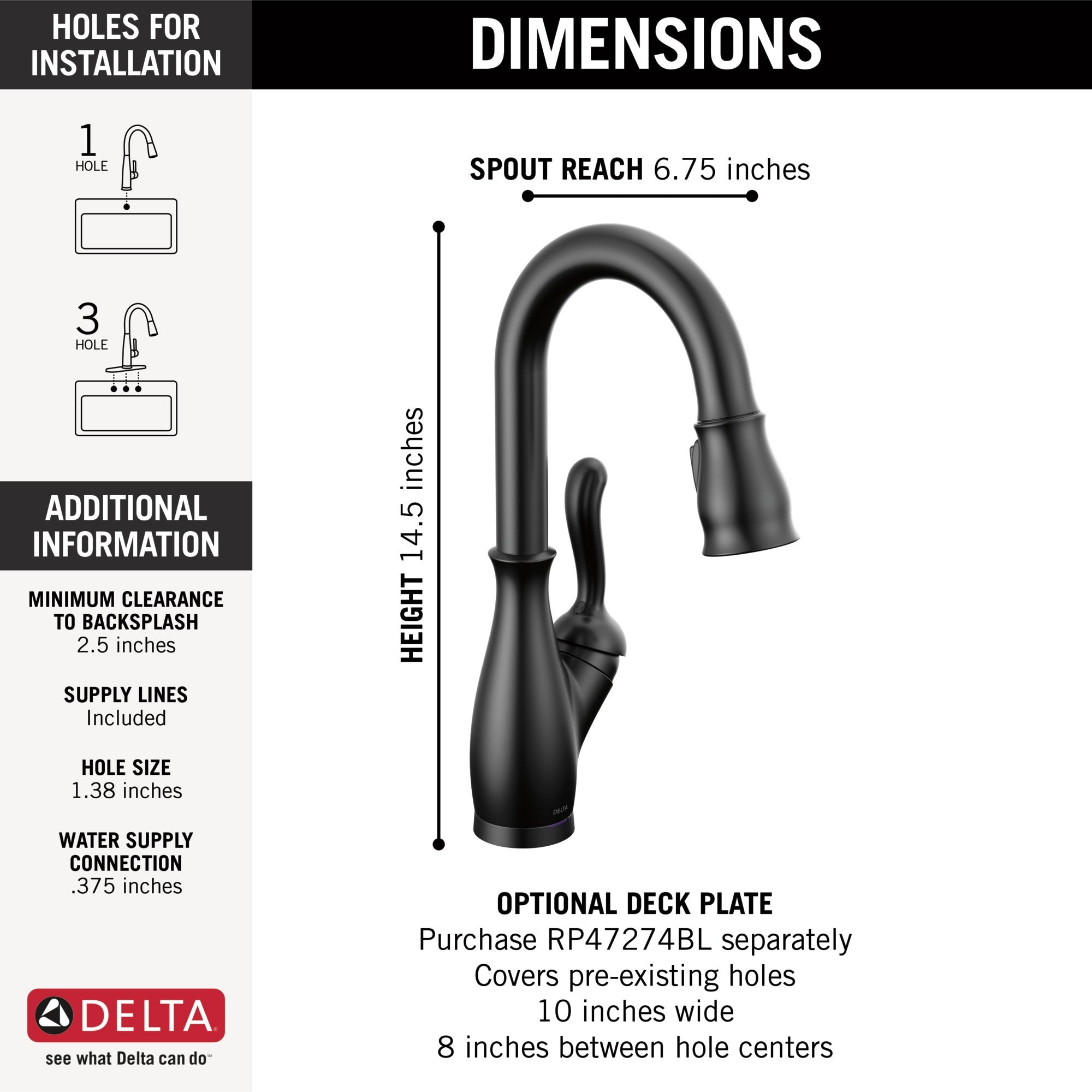 Delta Leland® Touch2O® Bar / Prep Faucet with Touchless Technology