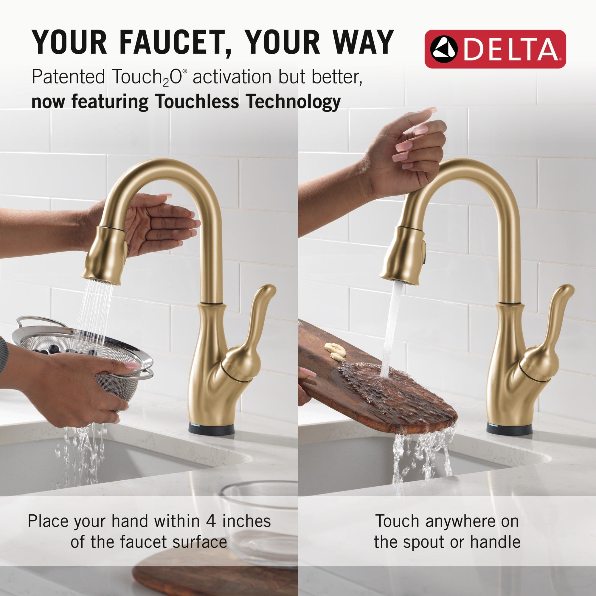 Delta Leland® Touch2O® Bar / Prep Faucet with Touchless Technology