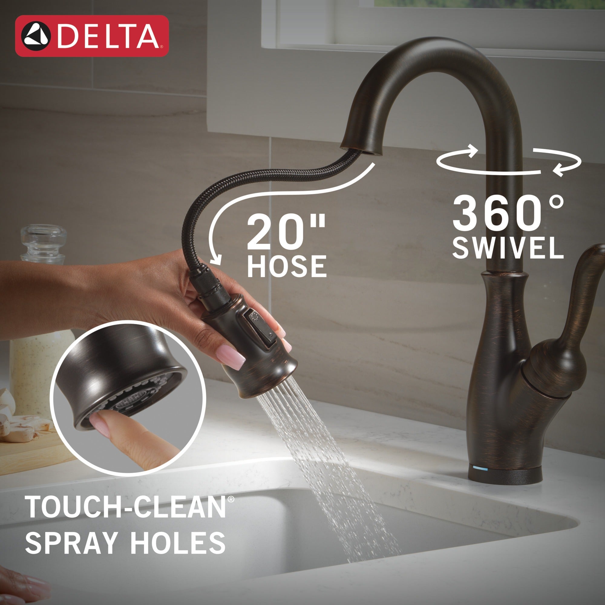 Delta Leland® Touch2O® Bar / Prep Faucet with Touchless Technology