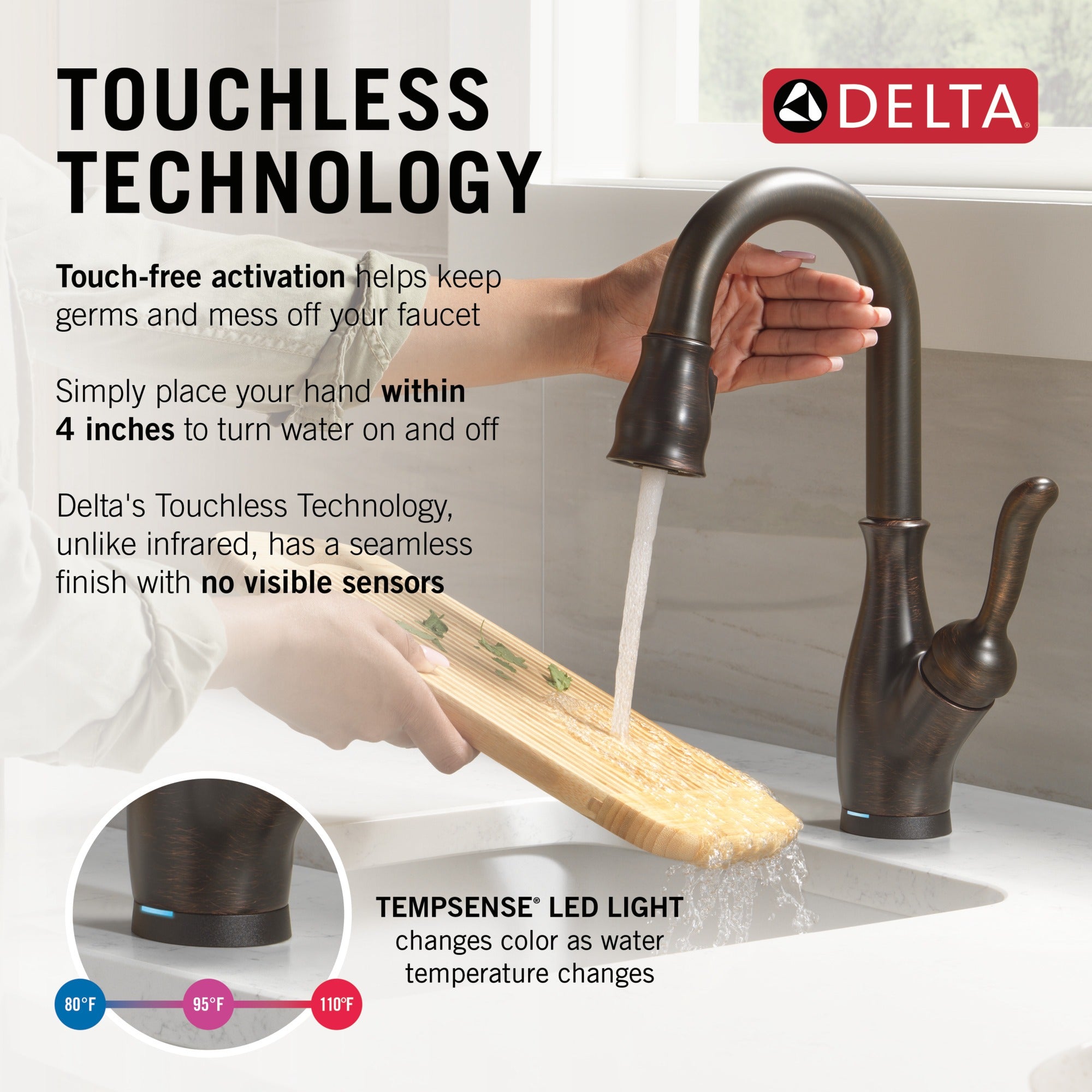 Delta Leland® Touch2O® Bar / Prep Faucet with Touchless Technology