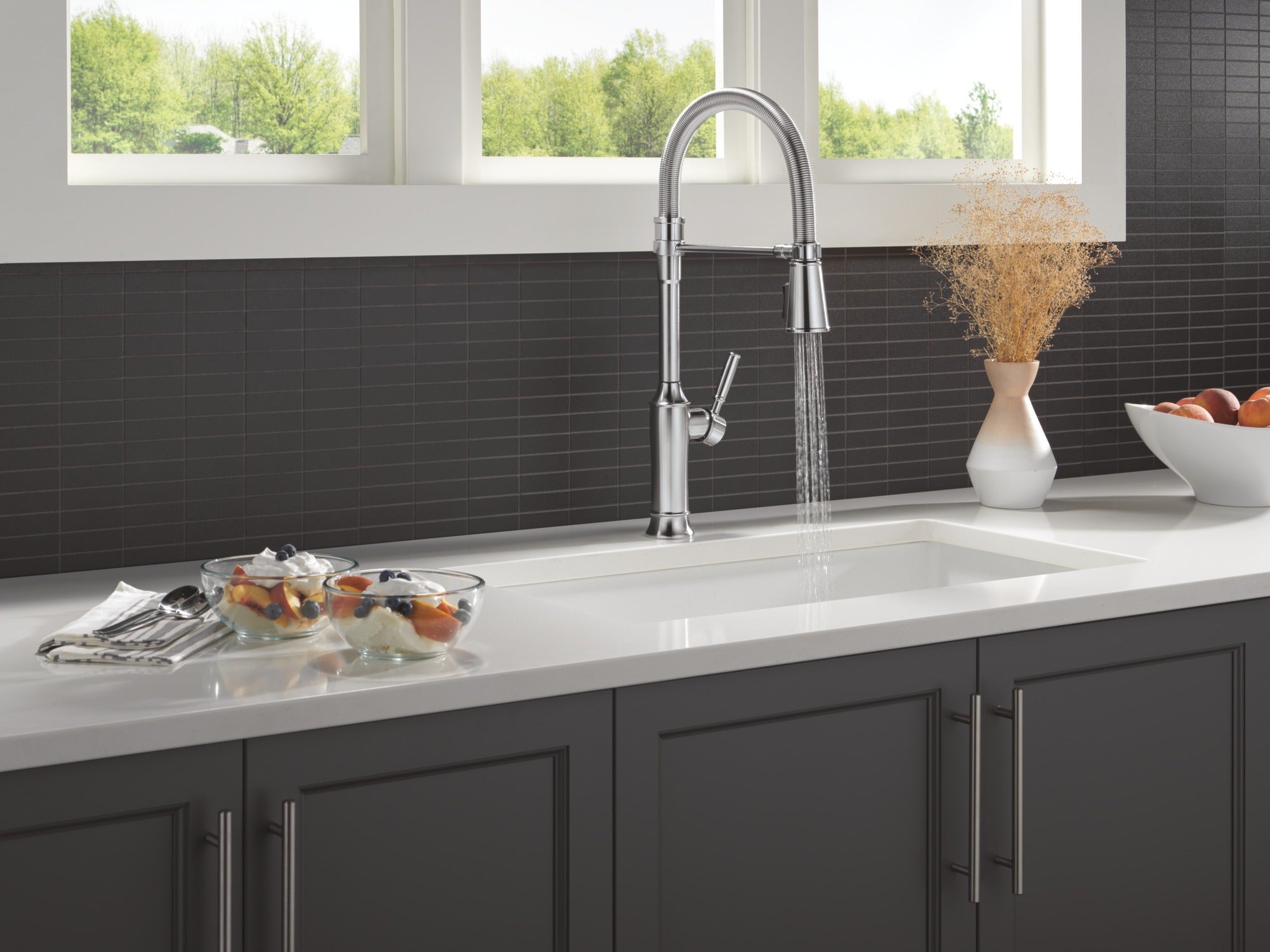Delta Renaldi™ Single-Handle Pull-Down Spring Kitchen Faucet