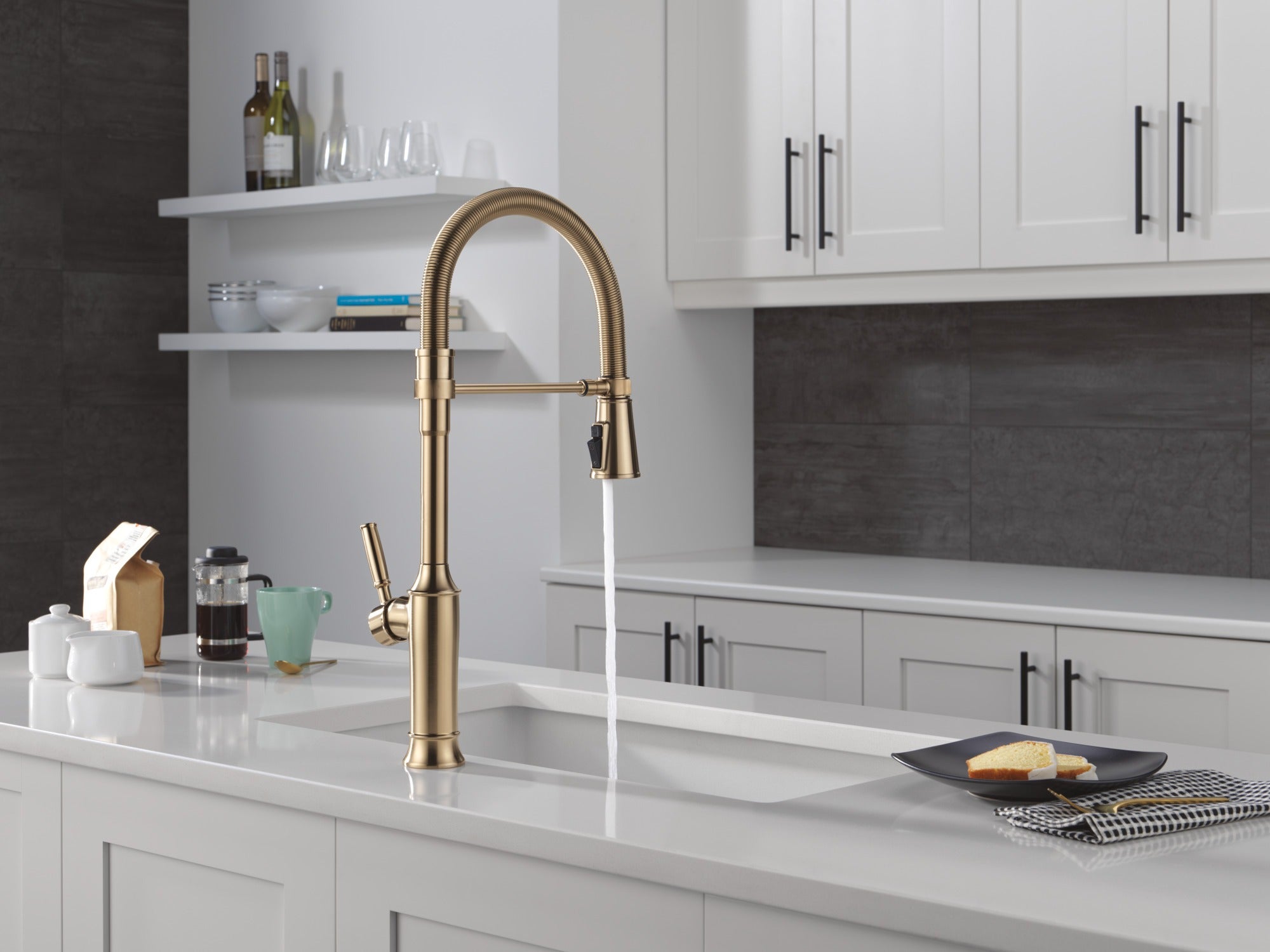 Delta Renaldi™ Single-Handle Pull-Down Spring Kitchen Faucet