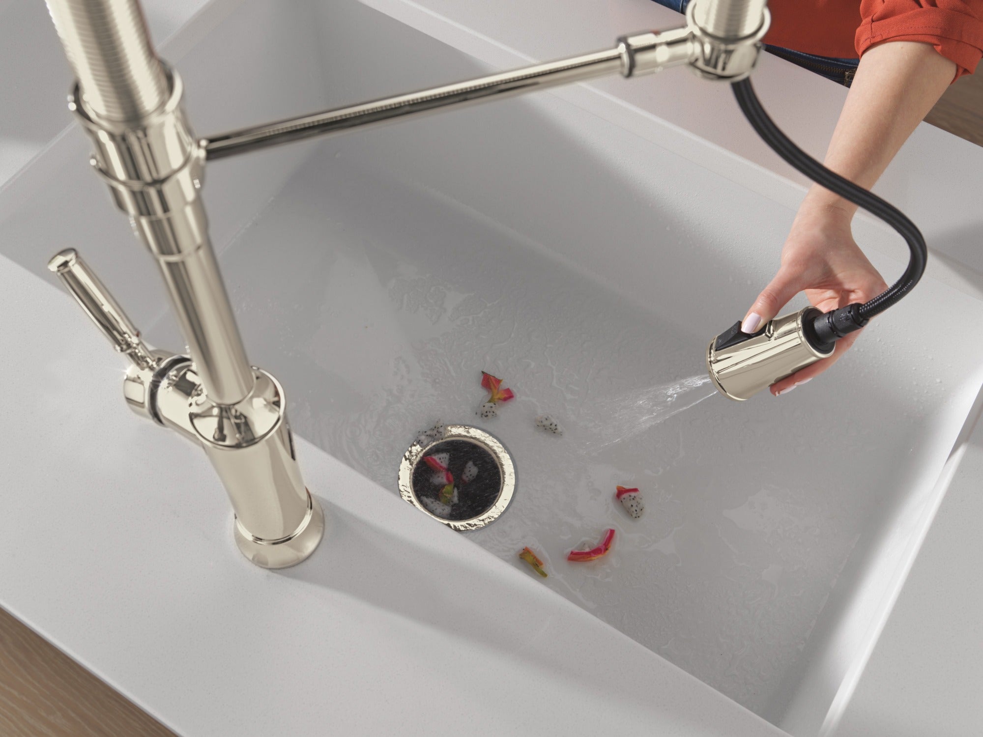 Delta Renaldi™ Single-Handle Pull-Down Spring Kitchen Faucet