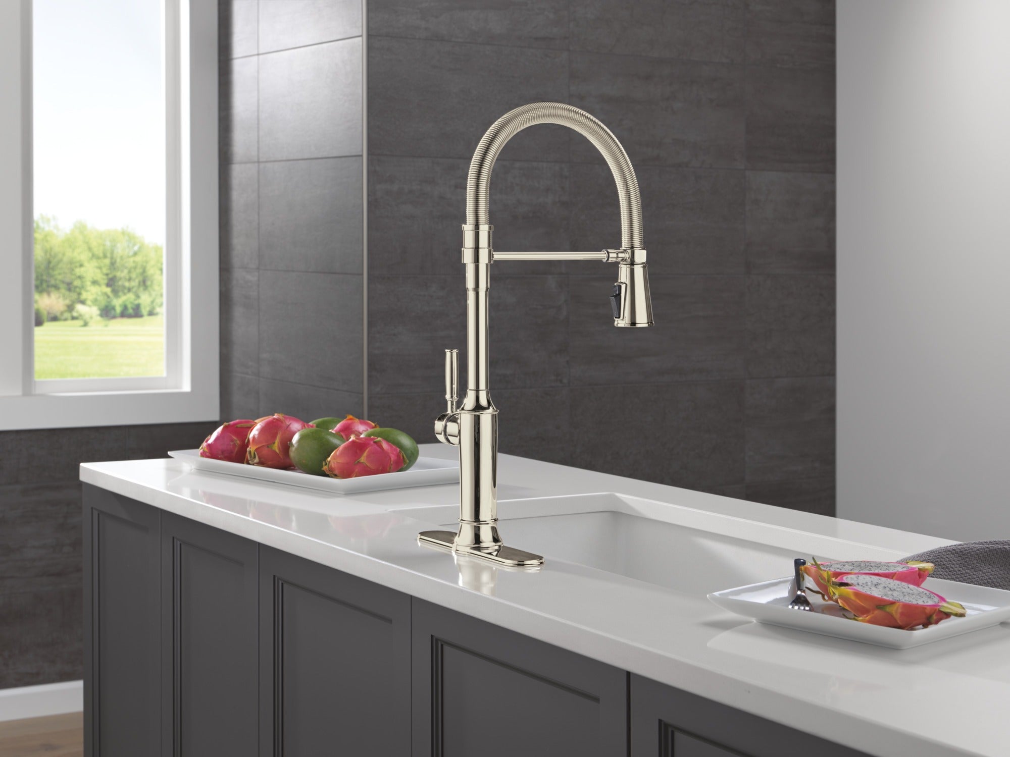 Delta Renaldi™ Single-Handle Pull-Down Spring Kitchen Faucet