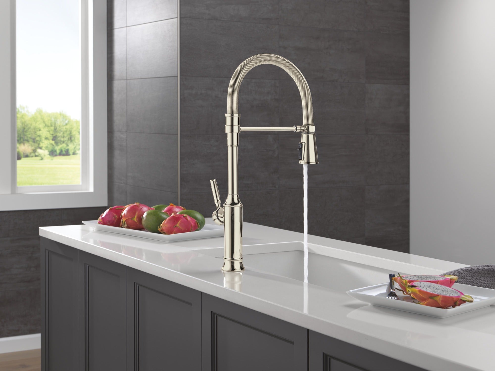 Delta Renaldi™ Single-Handle Pull-Down Spring Kitchen Faucet