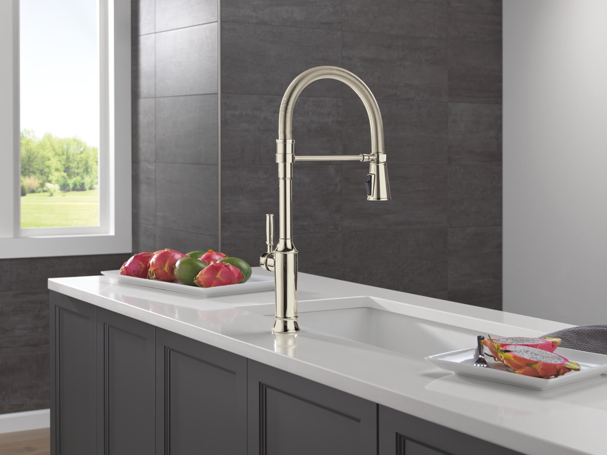 Delta Renaldi™ Single-Handle Pull-Down Spring Kitchen Faucet