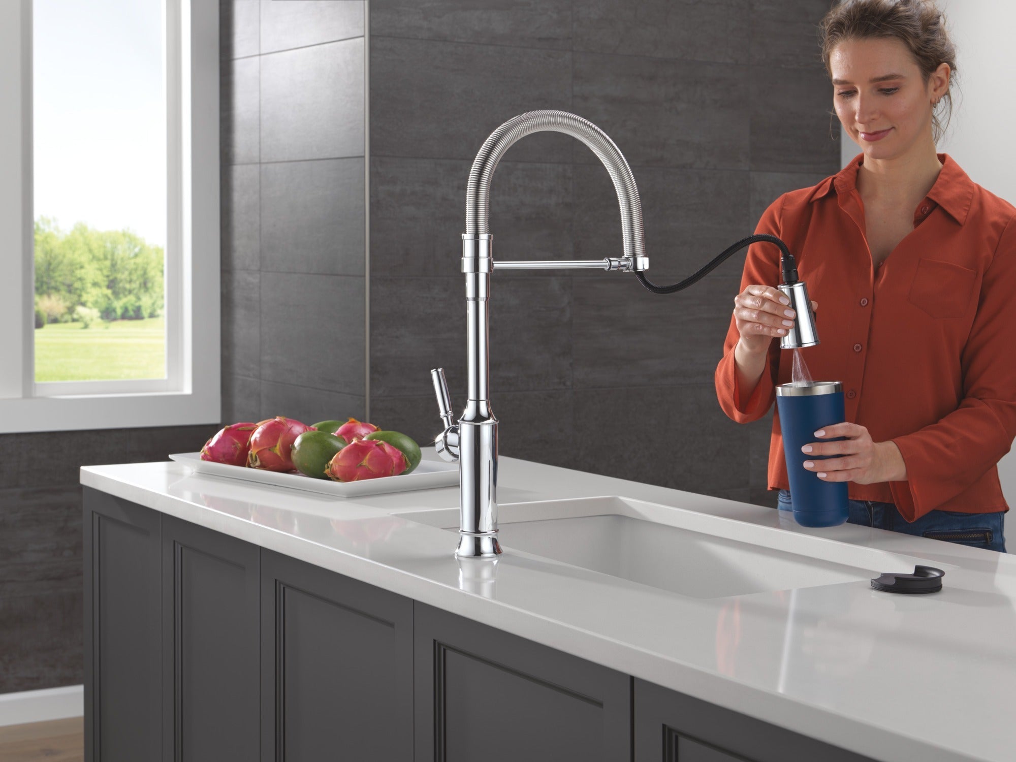 Delta Renaldi™ Single-Handle Pull-Down Spring Kitchen Faucet