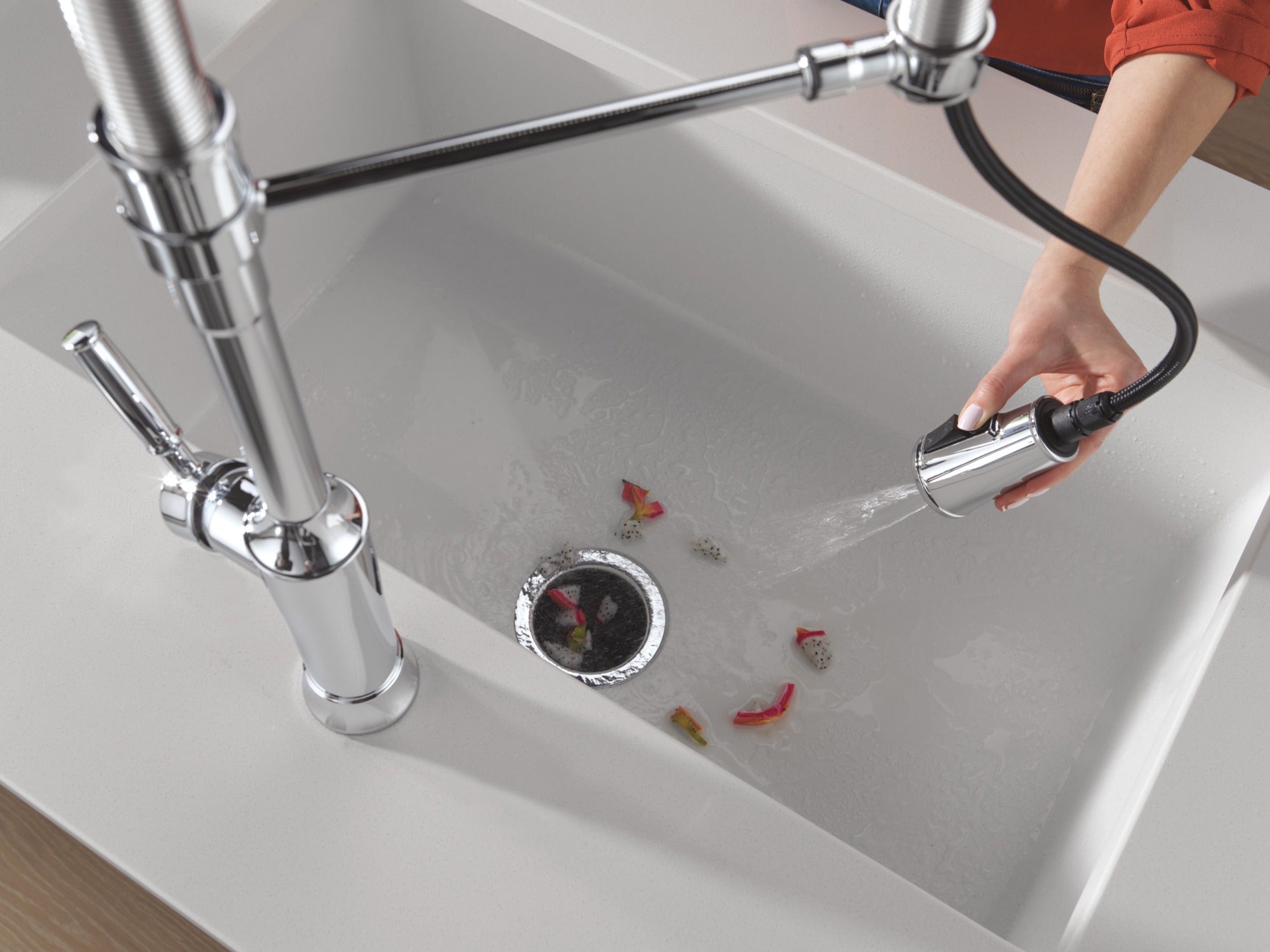 Delta Renaldi™ Single-Handle Pull-Down Spring Kitchen Faucet