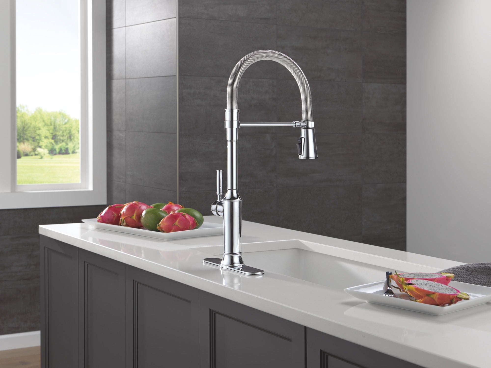 Delta Renaldi™ Single-Handle Pull-Down Spring Kitchen Faucet
