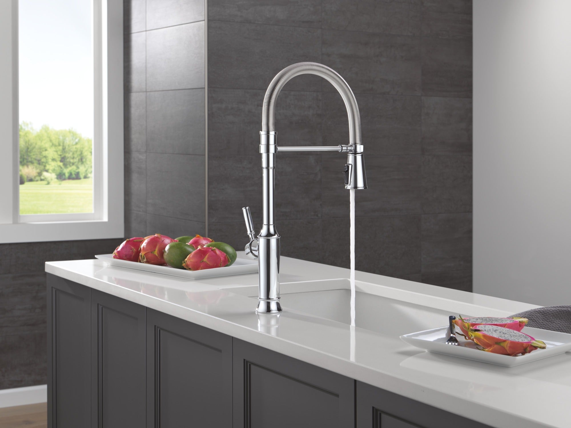 Delta Renaldi™ Single-Handle Pull-Down Spring Kitchen Faucet