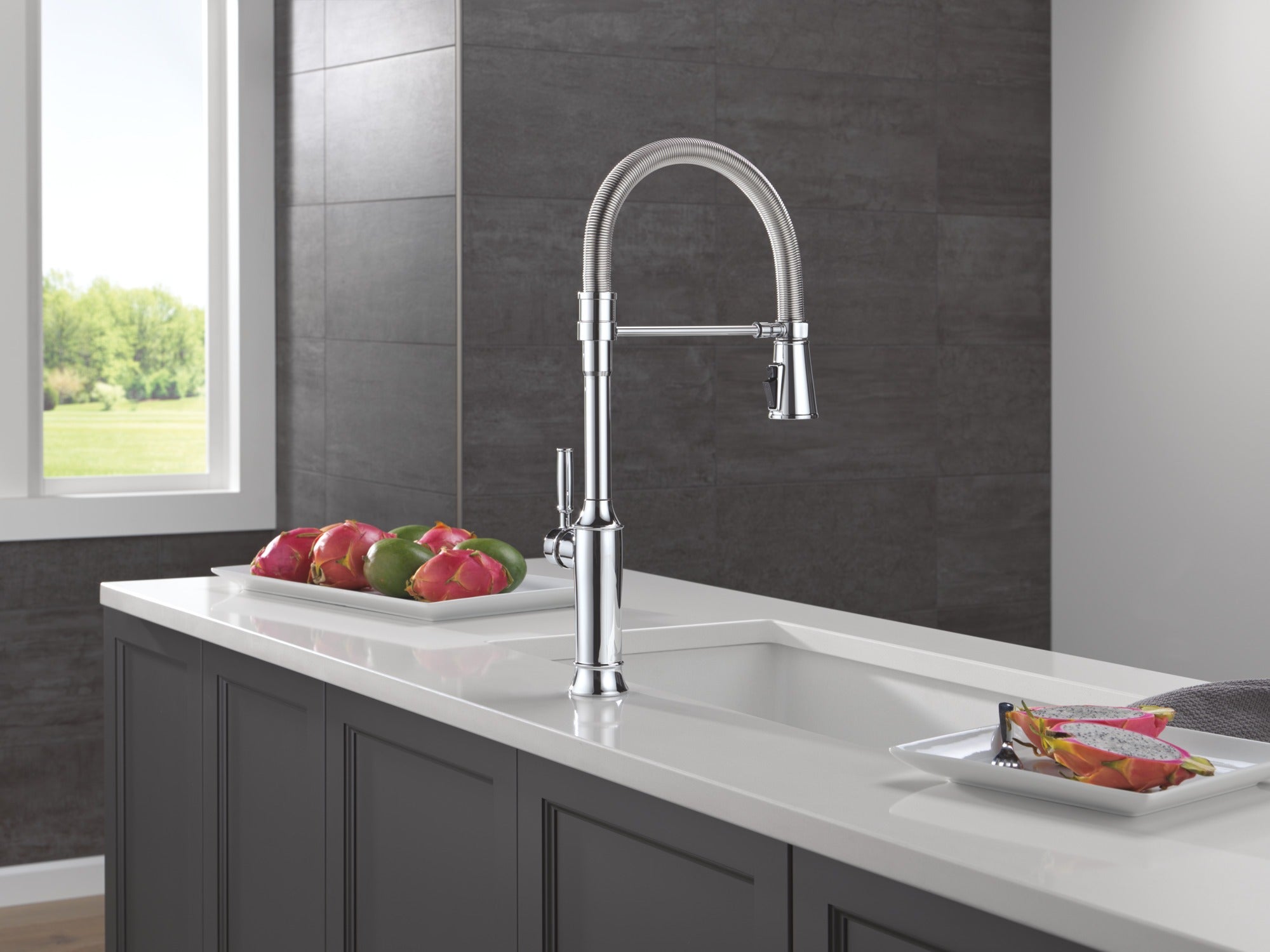 Delta Renaldi™ Single-Handle Pull-Down Spring Kitchen Faucet