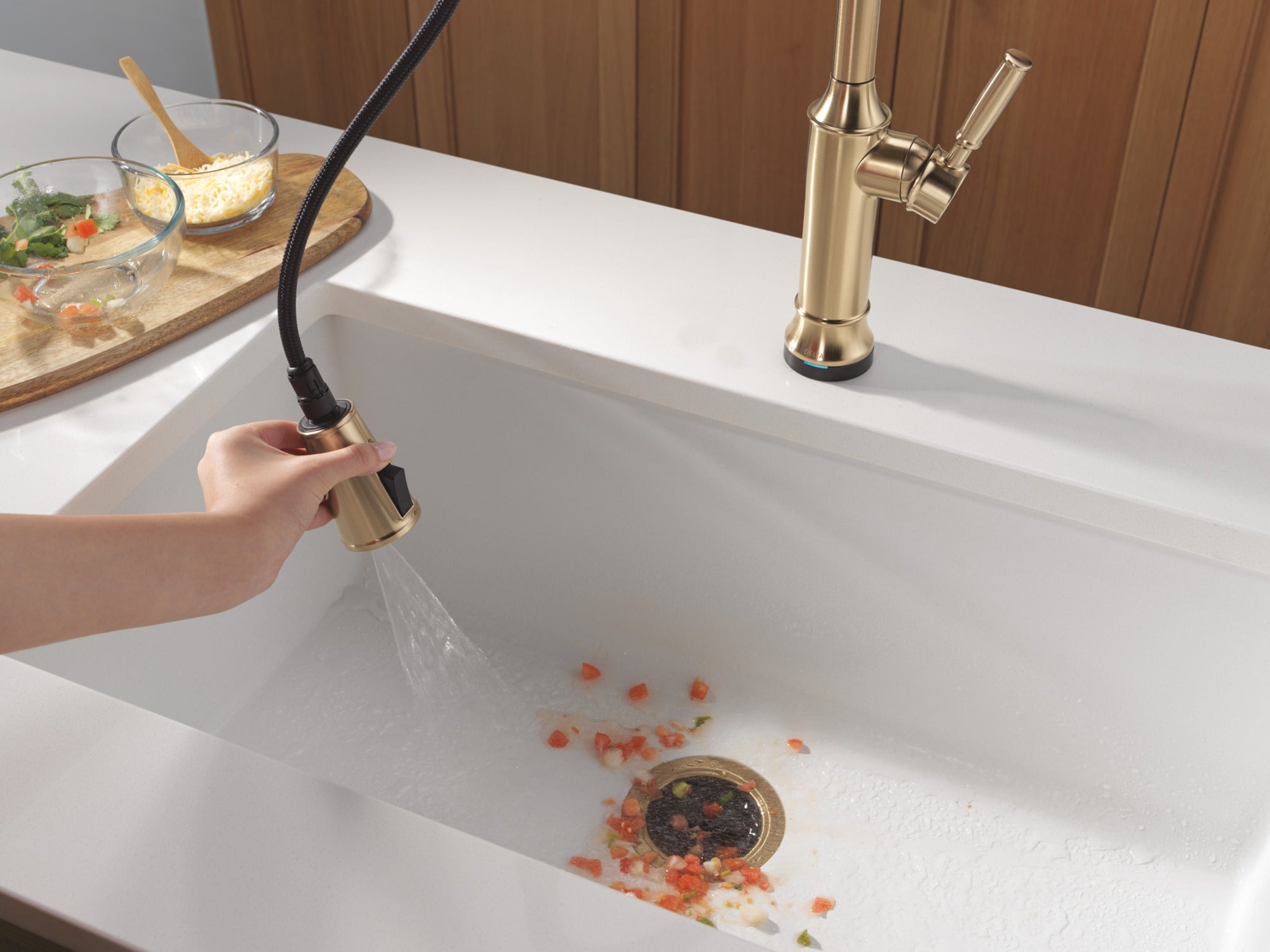 Delta Renaldi™ Touch2O® Technology Kitchen Faucet with Touchless Technology