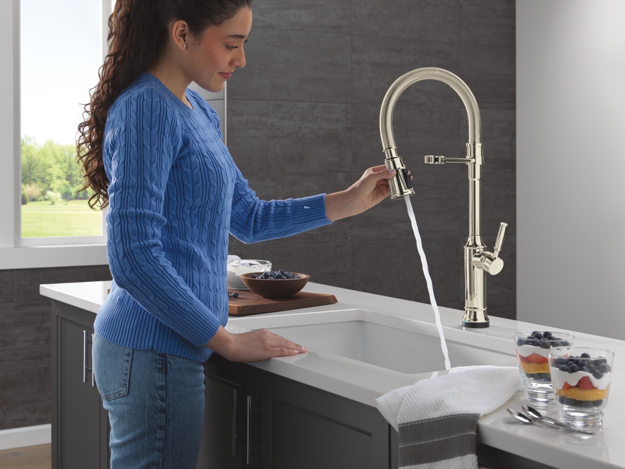 Delta Renaldi™ Touch2O® Technology Kitchen Faucet with Touchless Technology
