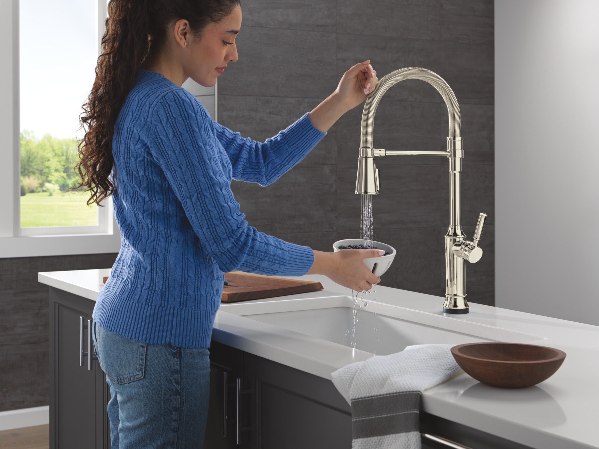 Delta Renaldi™ Touch2O® Technology Kitchen Faucet with Touchless Technology
