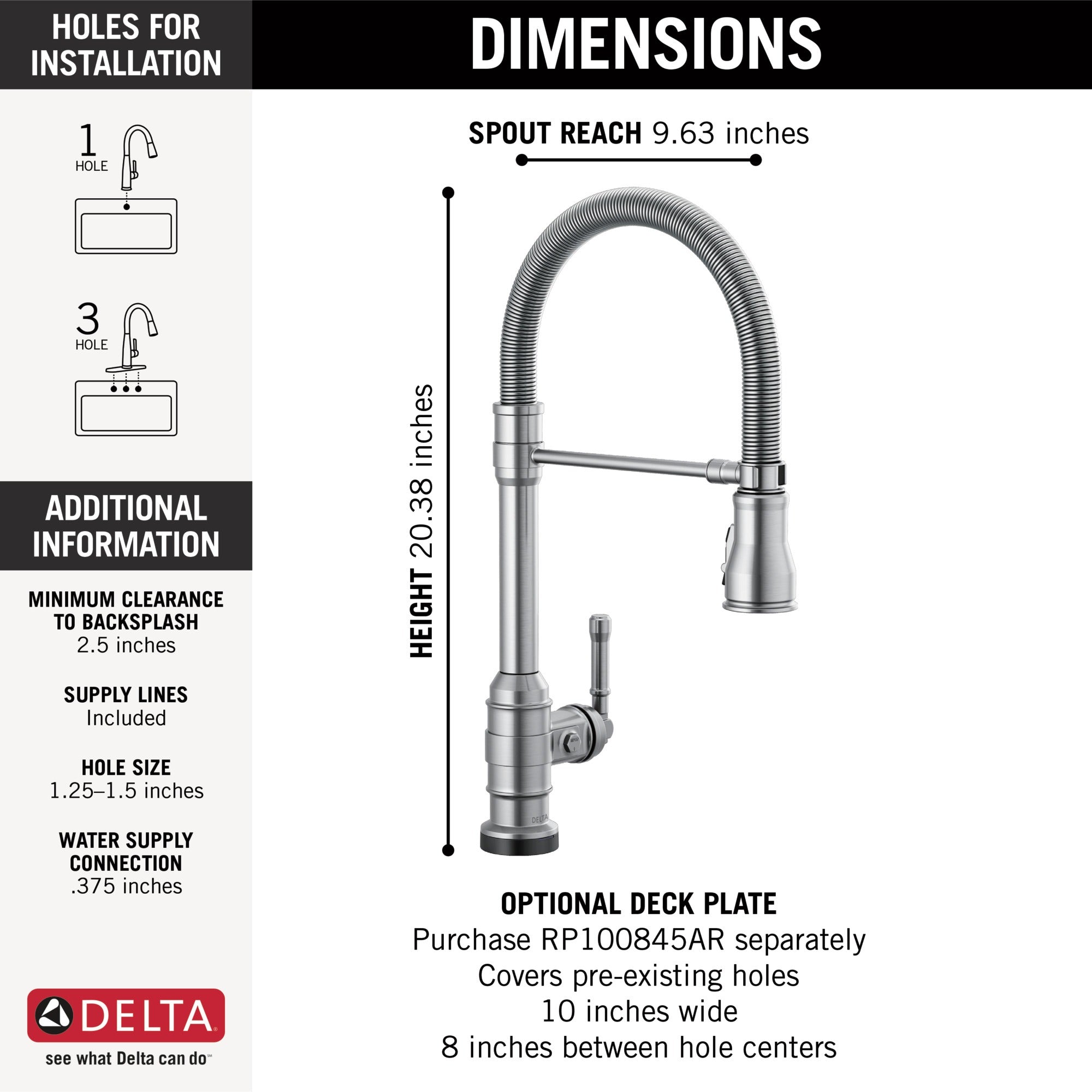 Delta Broderick® Single-Handle Pull-Down Spring Kitchen Faucet with Touch<sub>2</sub>O® Technology