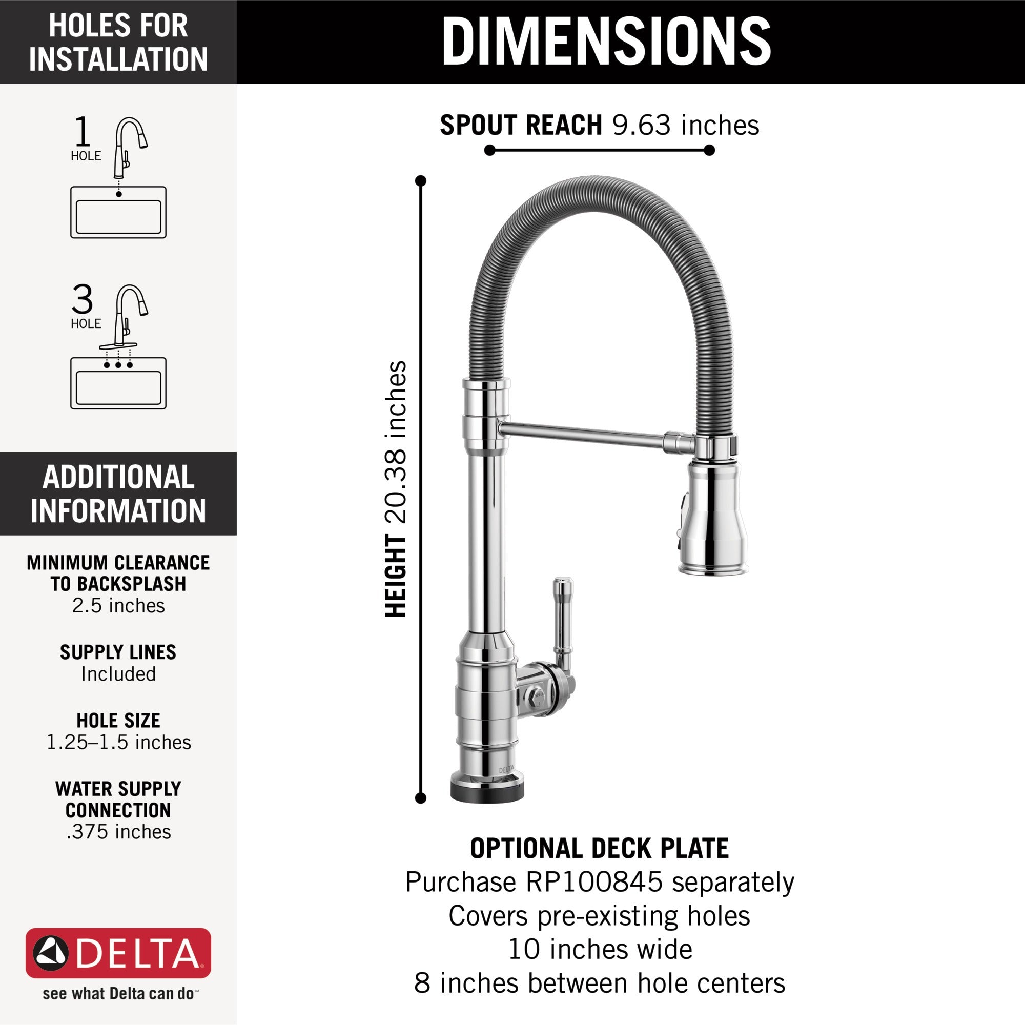 Delta Broderick® Single-Handle Pull-Down Spring Kitchen Faucet with Touch<sub>2</sub>O® Technology