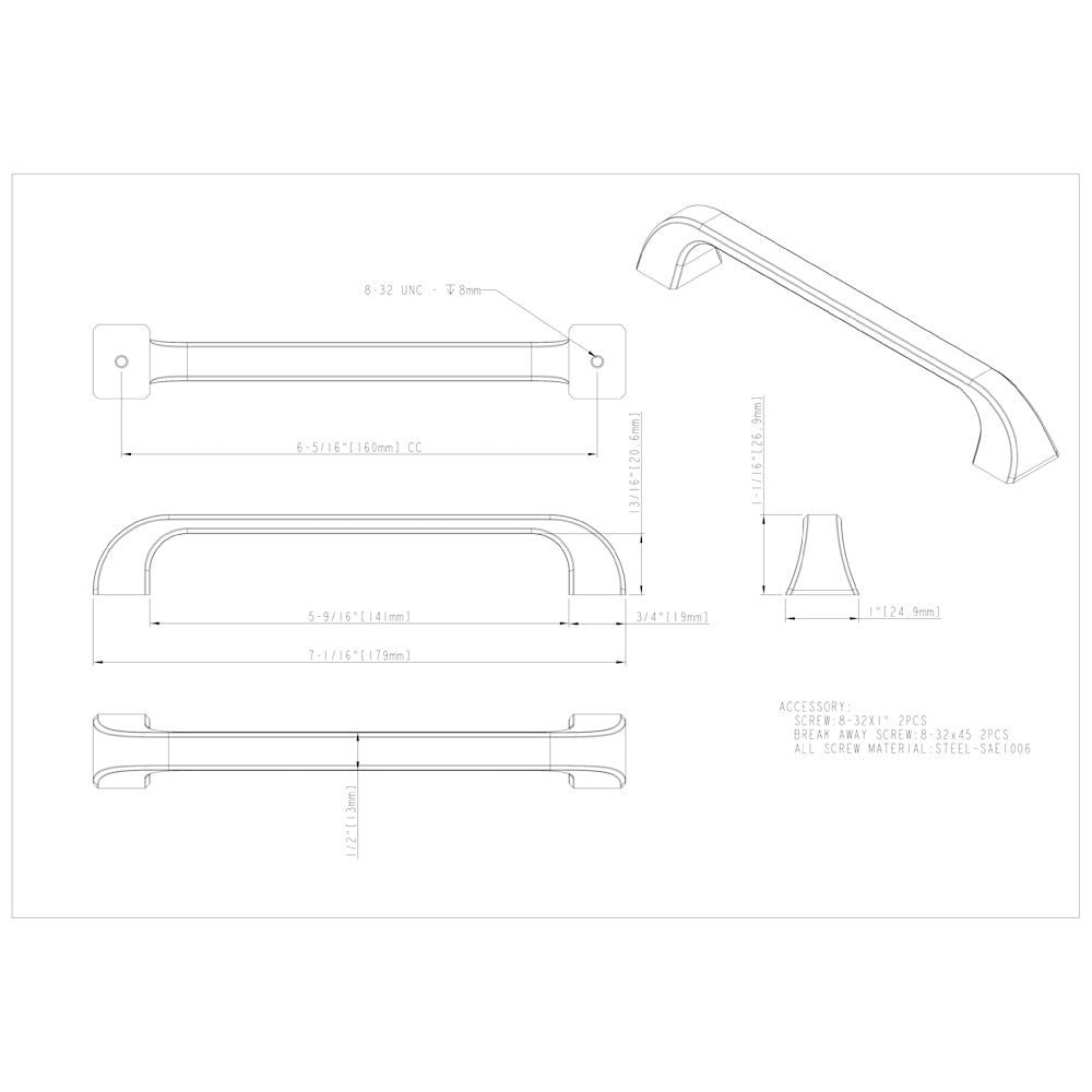 Hardware Resources 96 mm Center-to-Center Satin Nickel Square Marlo Cabinet Pull