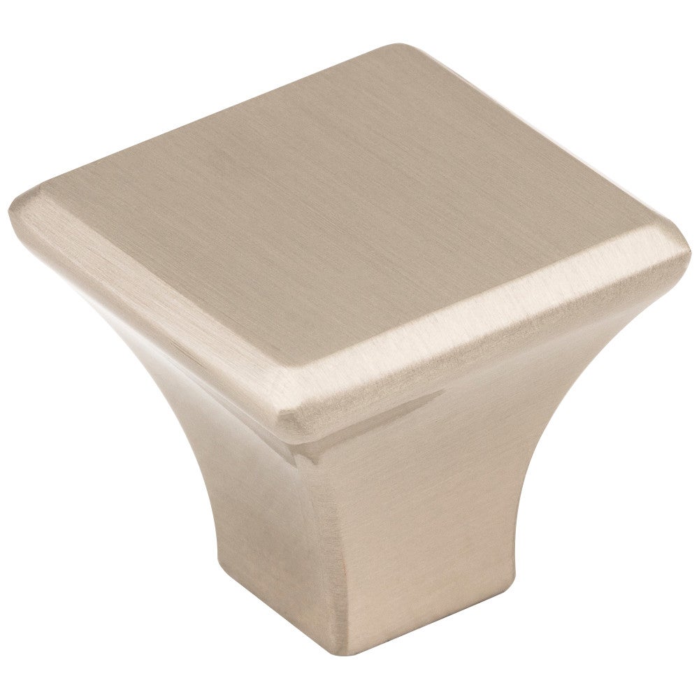 Hardware Resources 7/8" Overall Length Satin Nickel Square Marlo Cabinet Knob