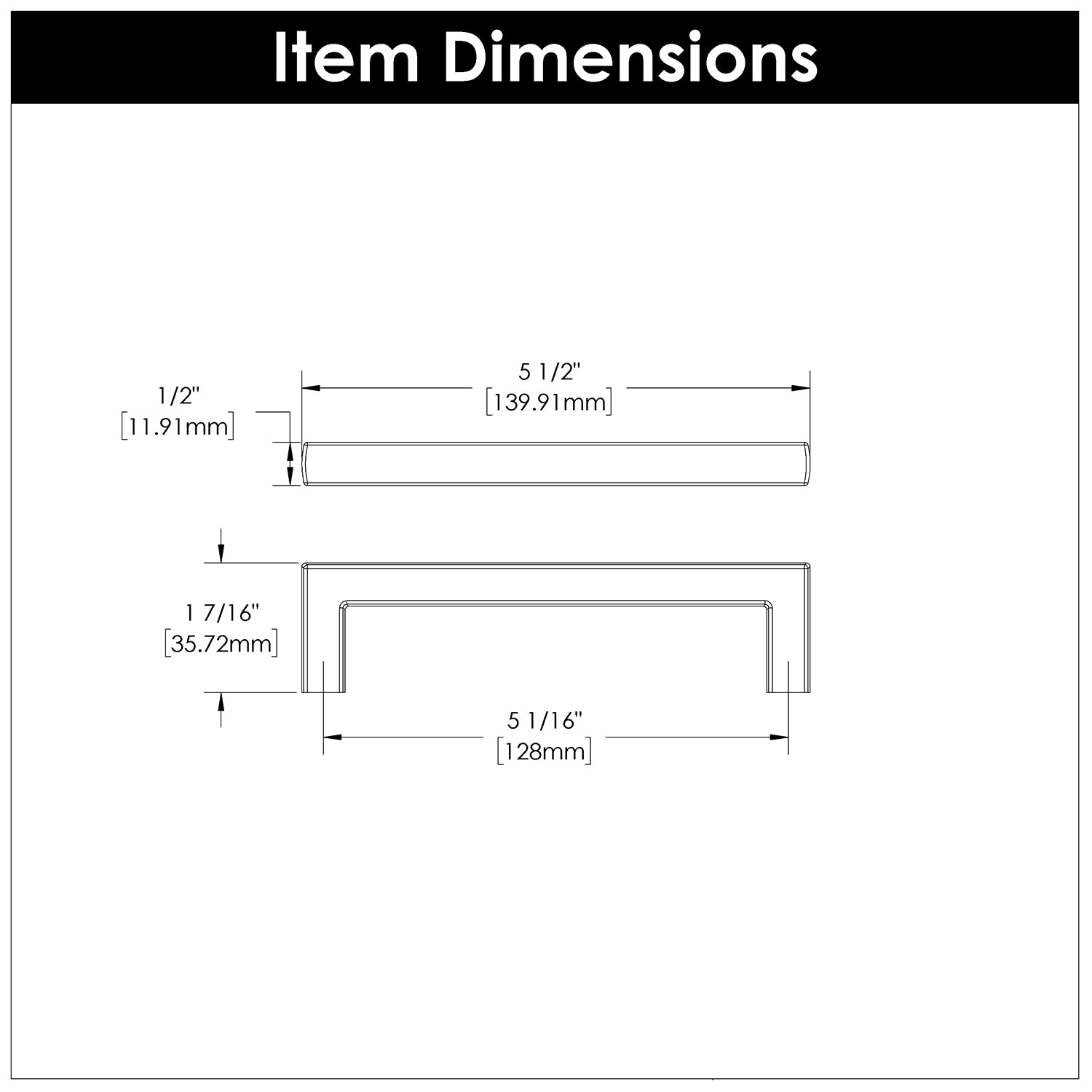 Belwith 5-1/16 Inch (128mm) Center to Center Coventry Pull (B077989)