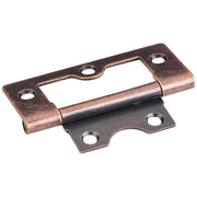 Hardware Resources 2-1/2" Antique Copper Fixed Pin Flat Back Non-mortise Hinge