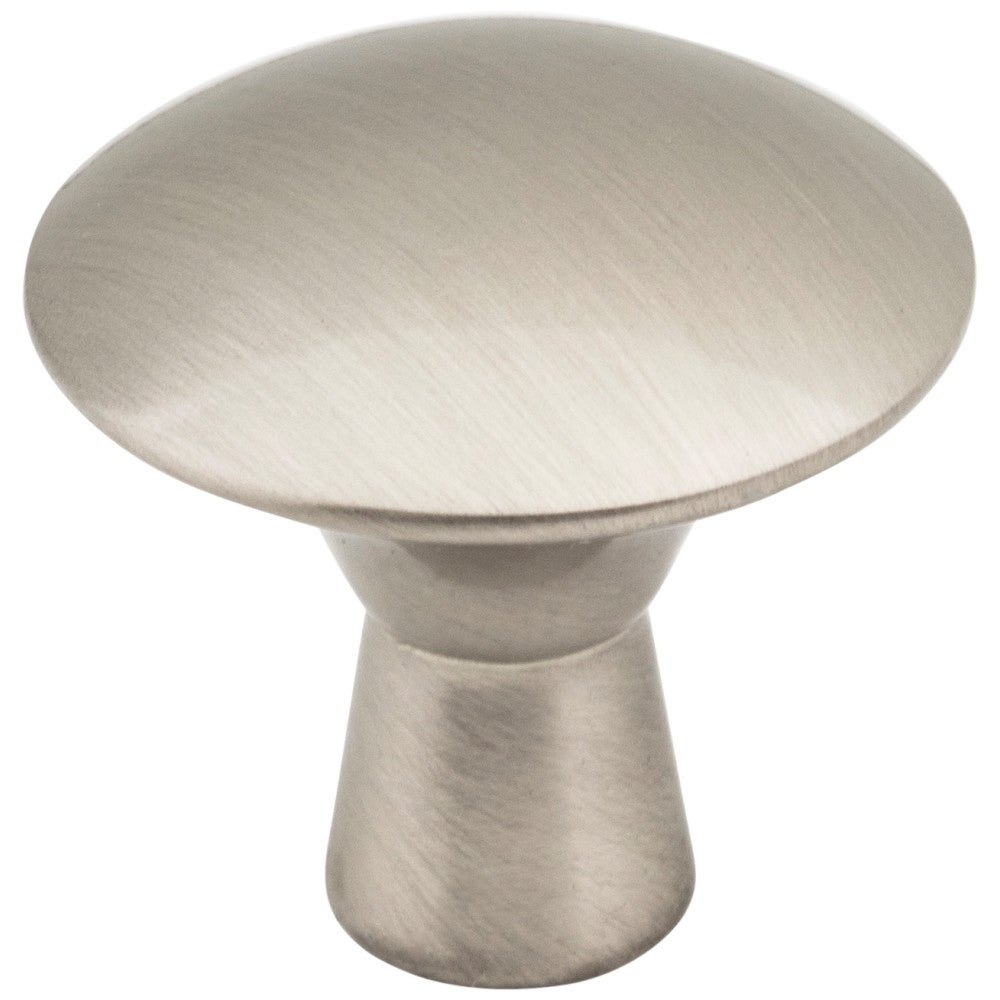 Hardware Resources 1-1/16" Diameter Satin Nickel Zachary Cabinet Mushroom Knob