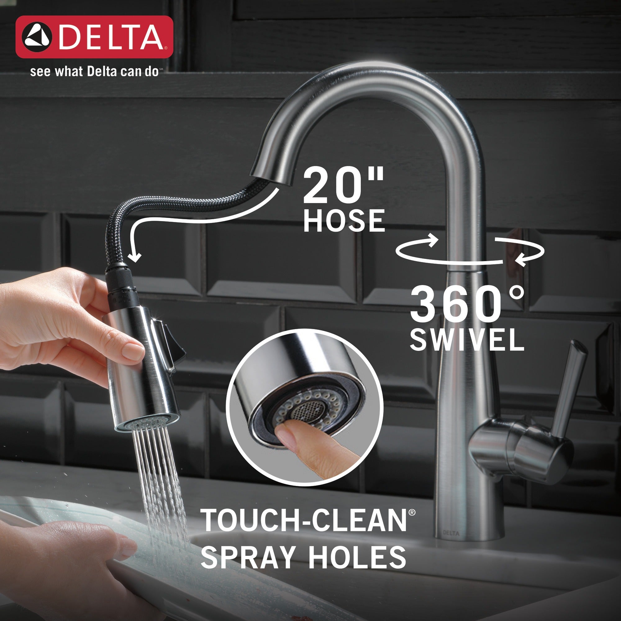 Delta Essa® Single Handle Pull-Down Bar / Prep Faucet
