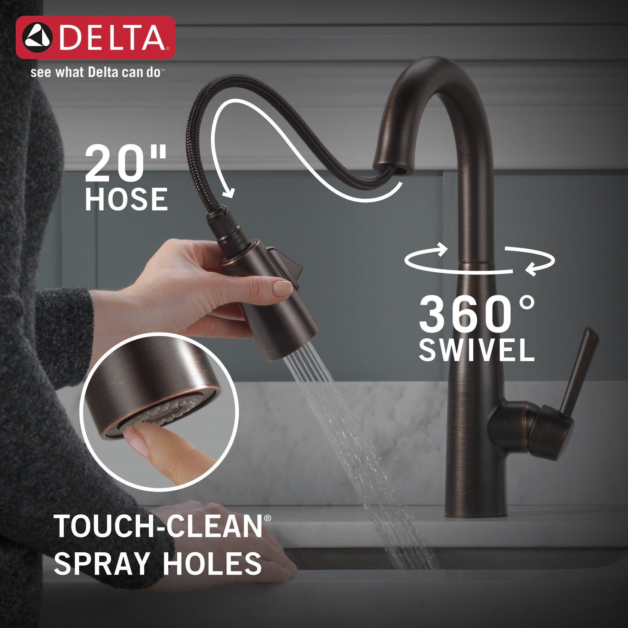 Delta Essa® Single Handle Pull-Down Bar / Prep Faucet